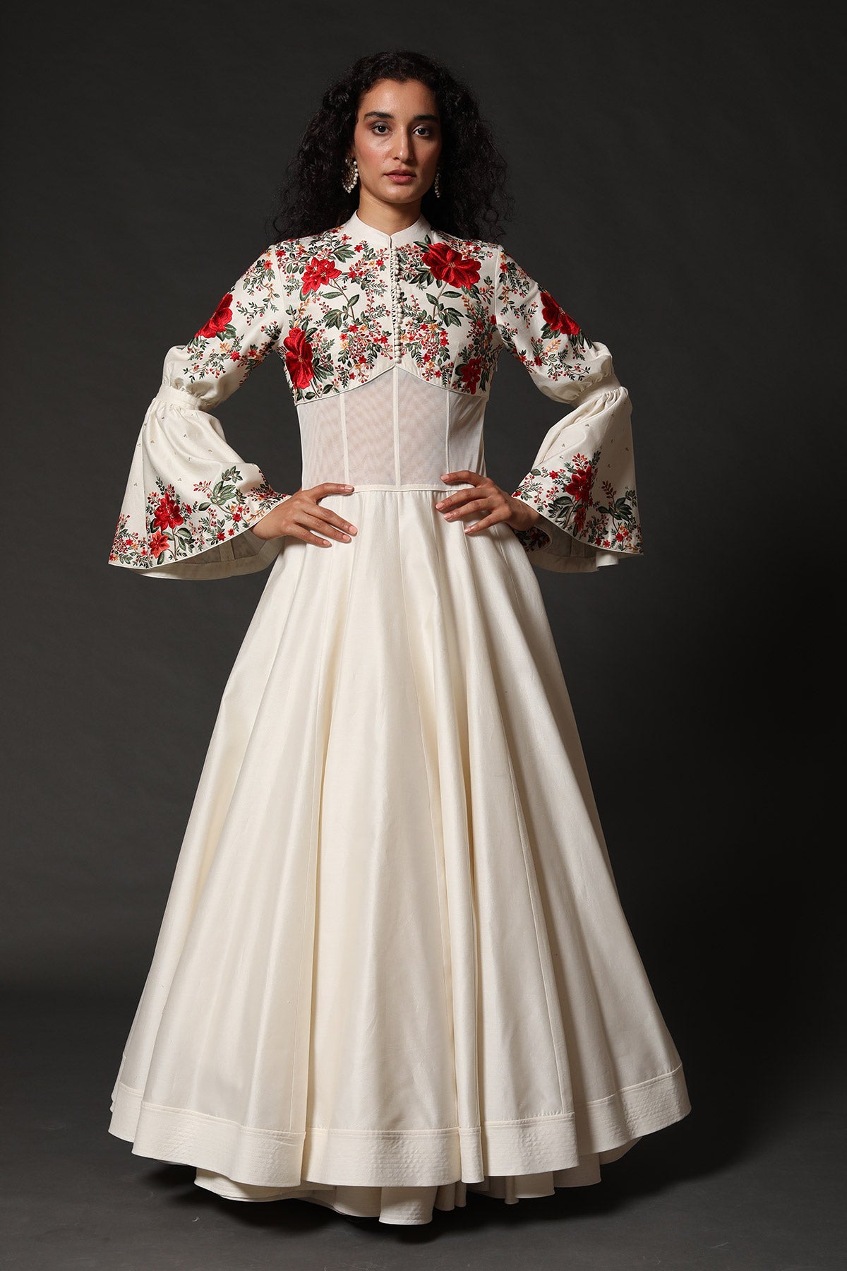 Anarkali Set With Floral Embroidery