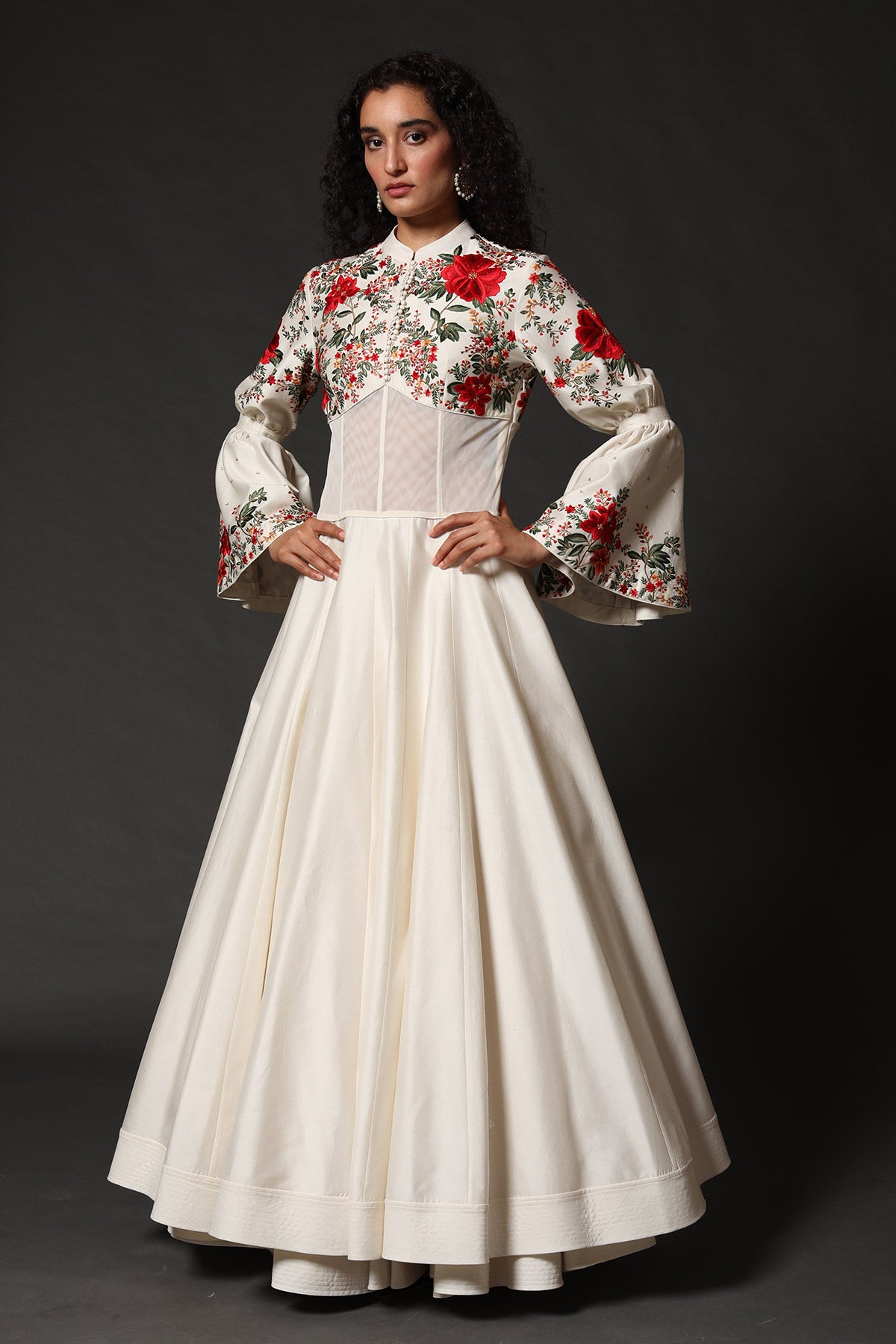 Anarkali Set With Floral Embroidery