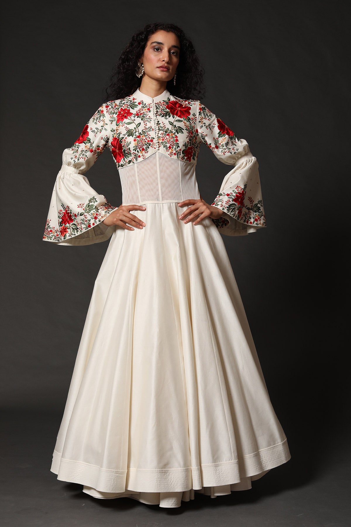 Anarkali Set With Floral Embroidery