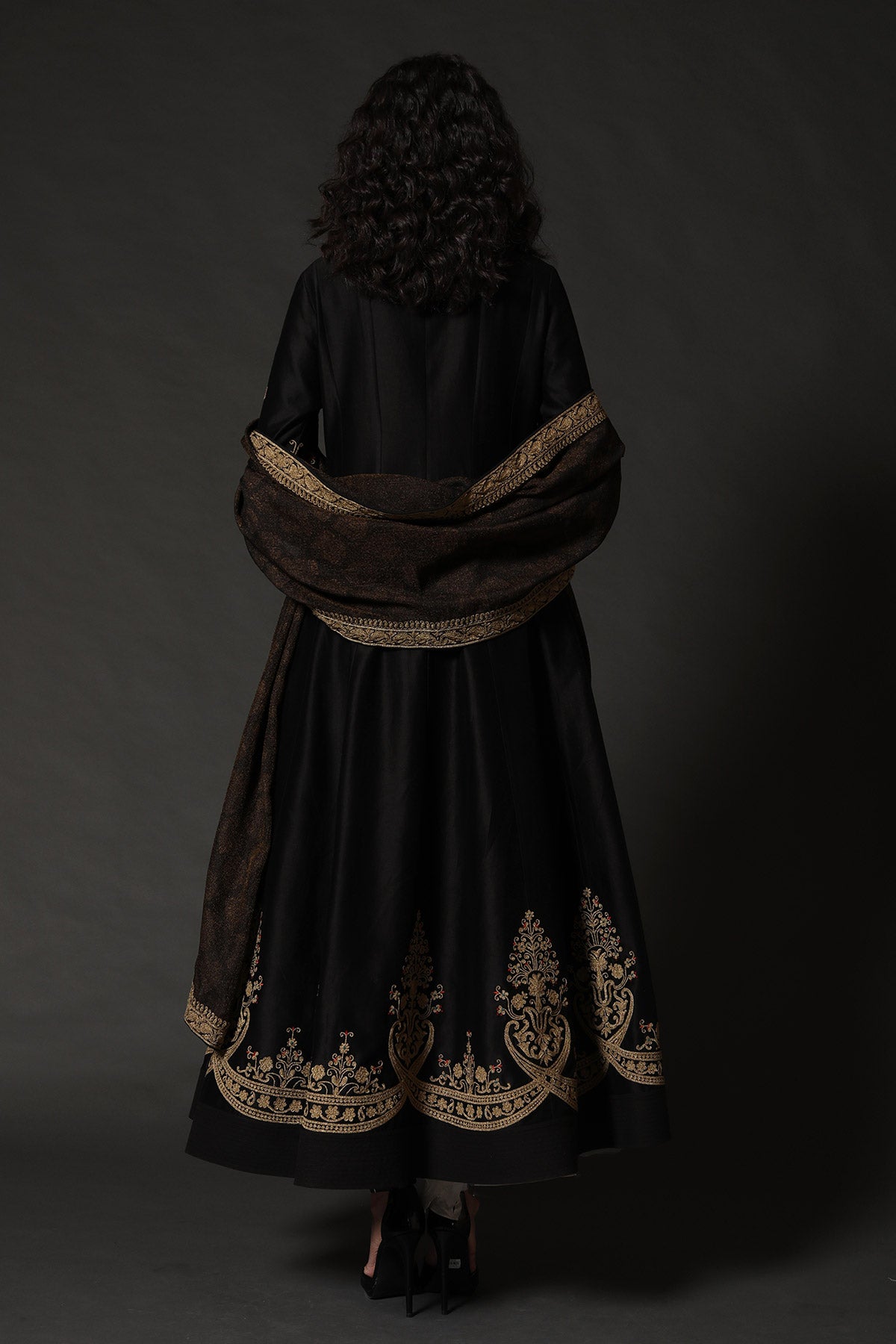 Chanderi Anarkali Set With Embroidery