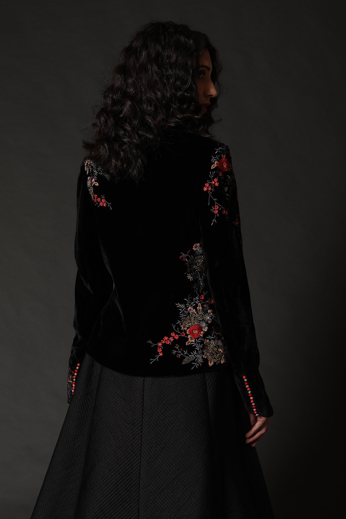 Silk Velvet Short Jacket