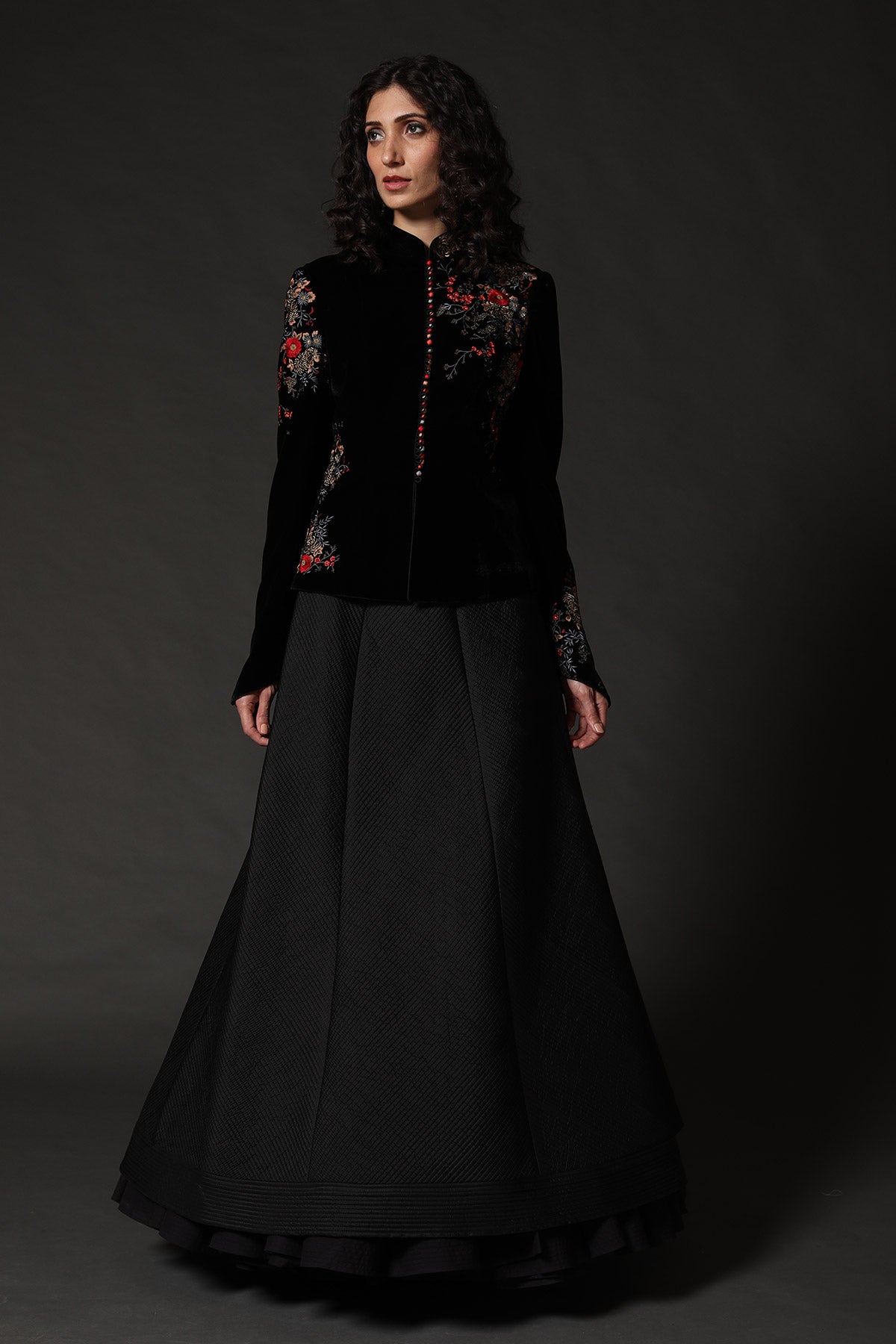 Silk Velvet Short Jacket