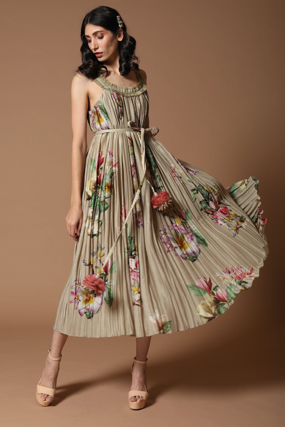 Pewter Digital Printed Dress