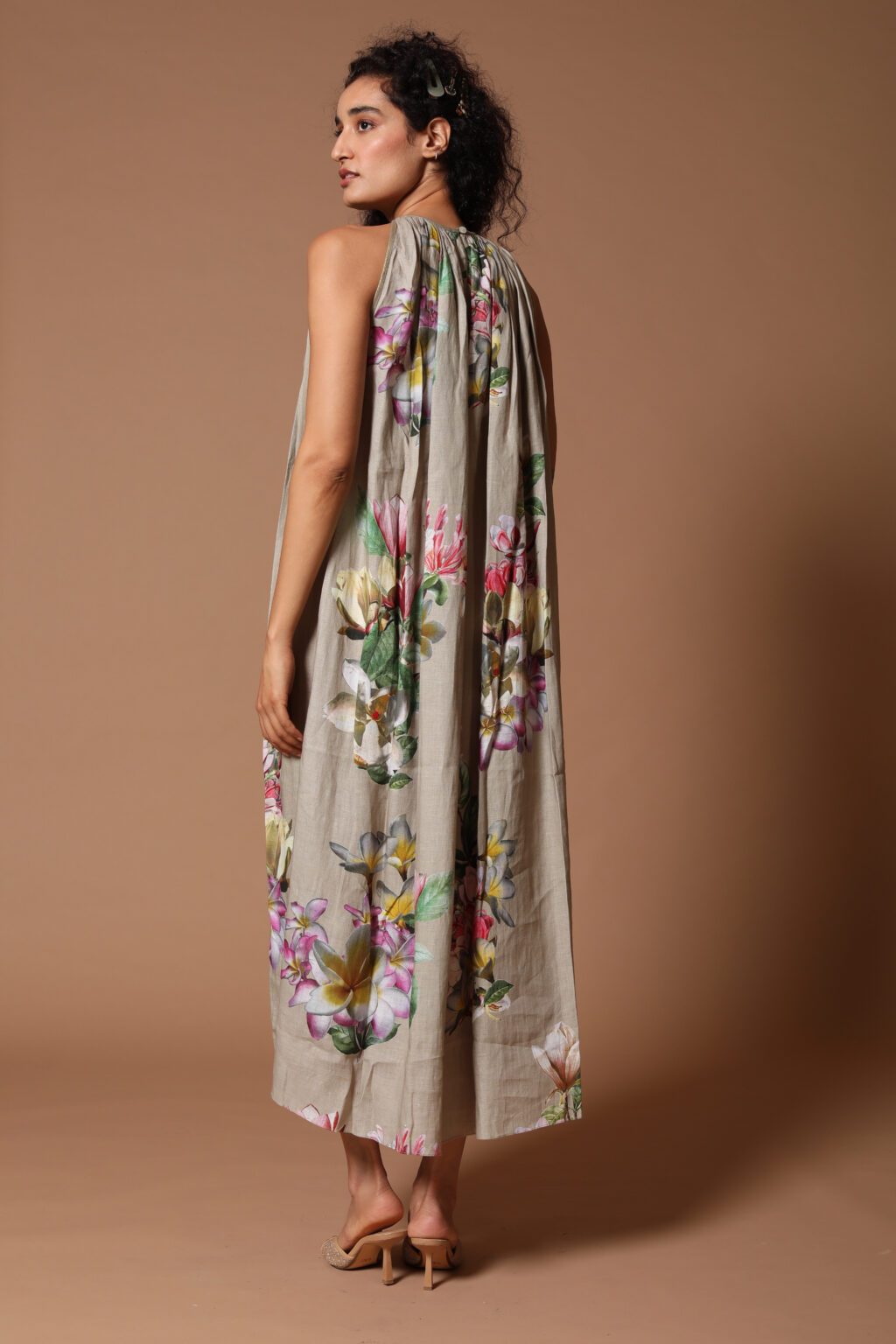 Chanderi Floral Printed Dress