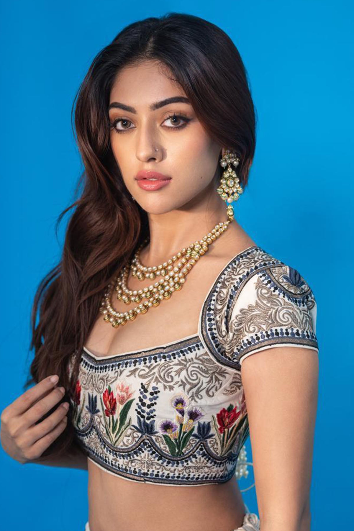 Elegant Ivory Chanderi Lehenga Set