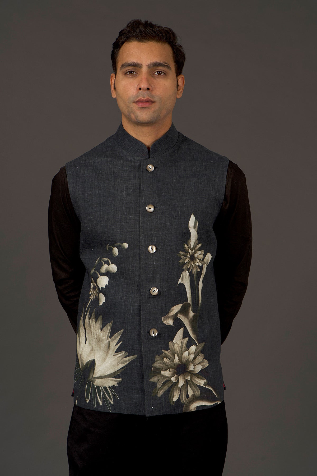 Men's Printed Nehru Jacket