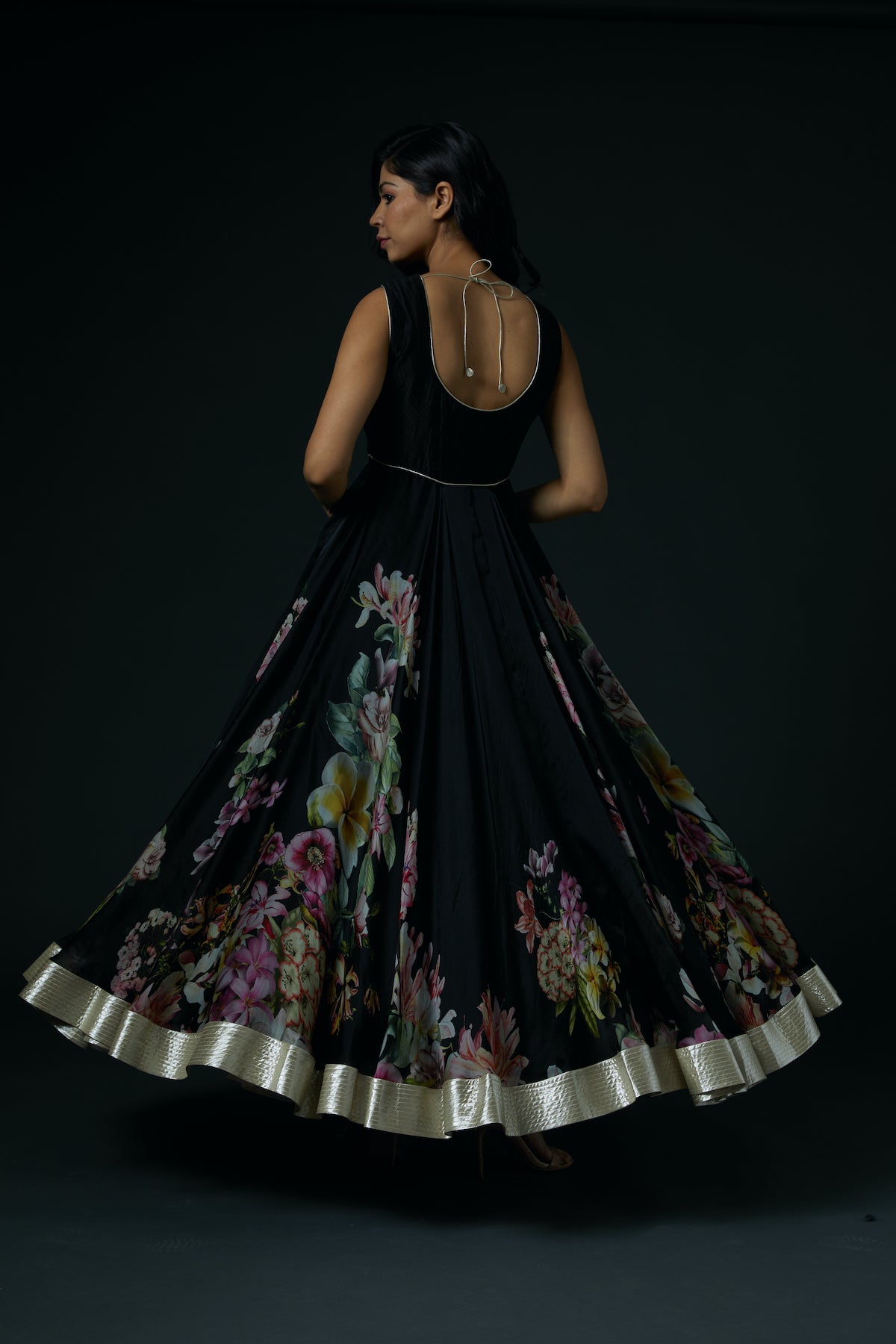 Chanderi Anarkali Set with Digital Printed