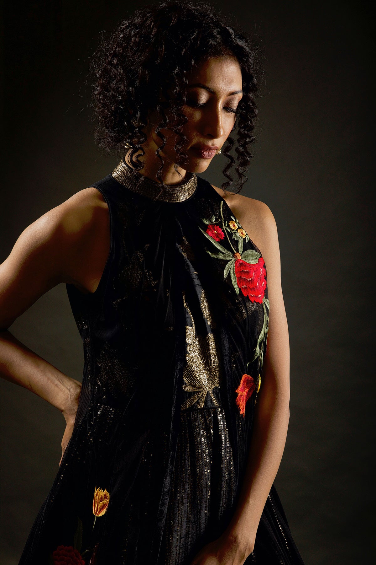 Floral Embroidered Anarkali Set