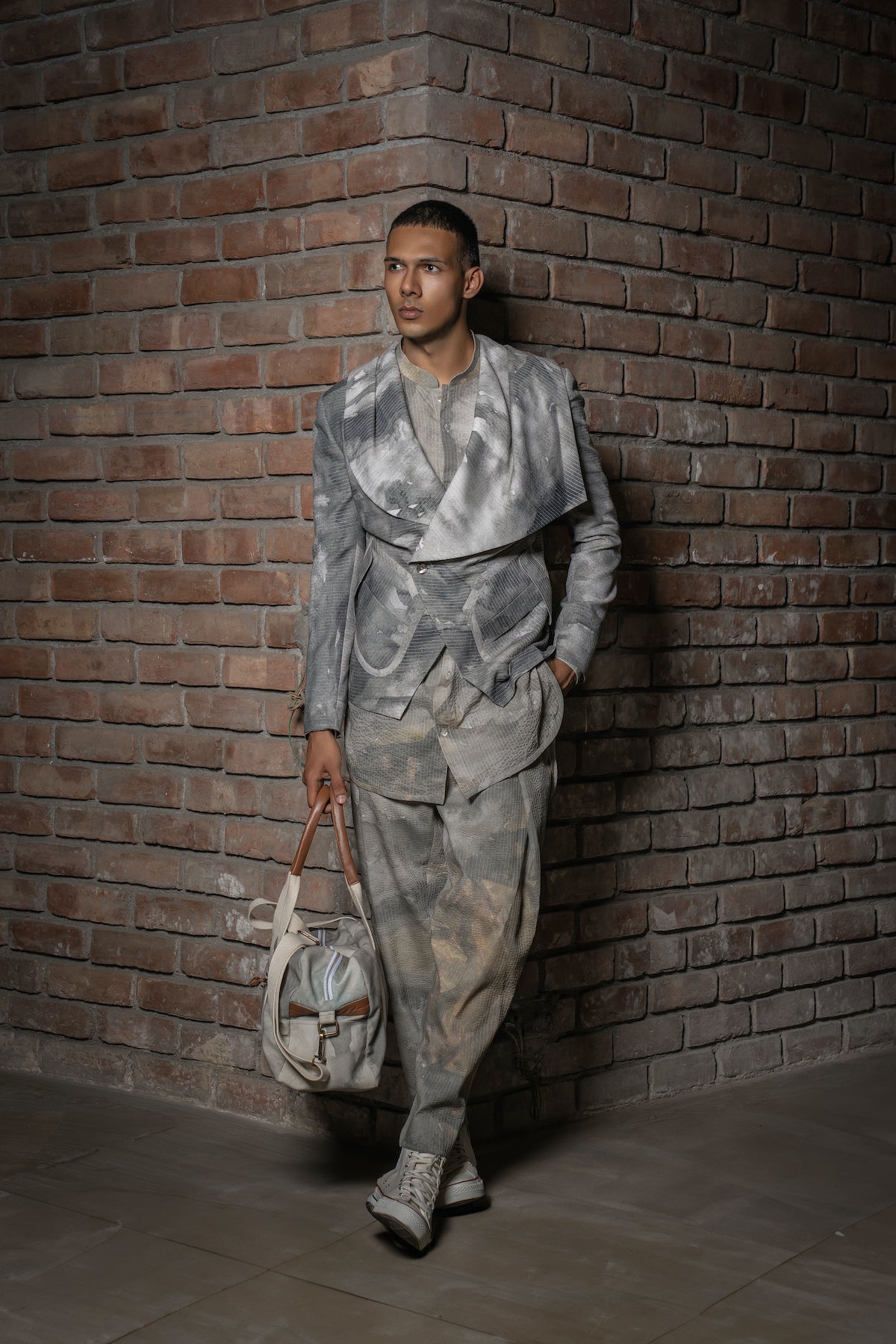 Balance By Rohit Bal Men Matka Silk Printed Jacket
