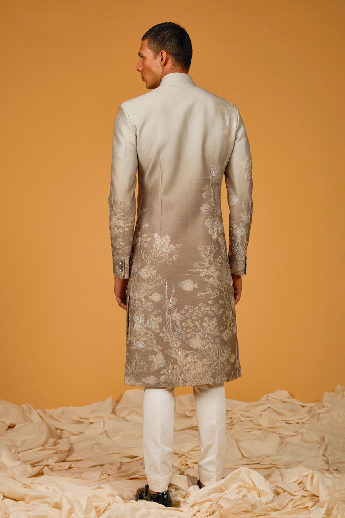 Gold Foil Sherwani