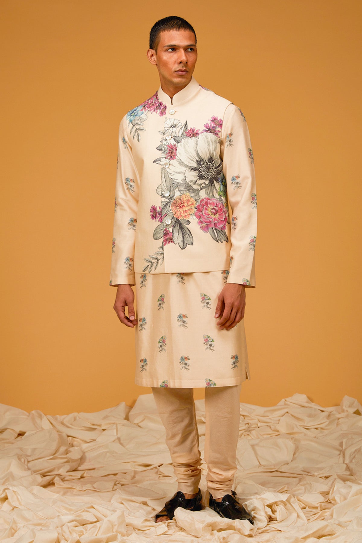 Digital Printed Bundi Kurta Set