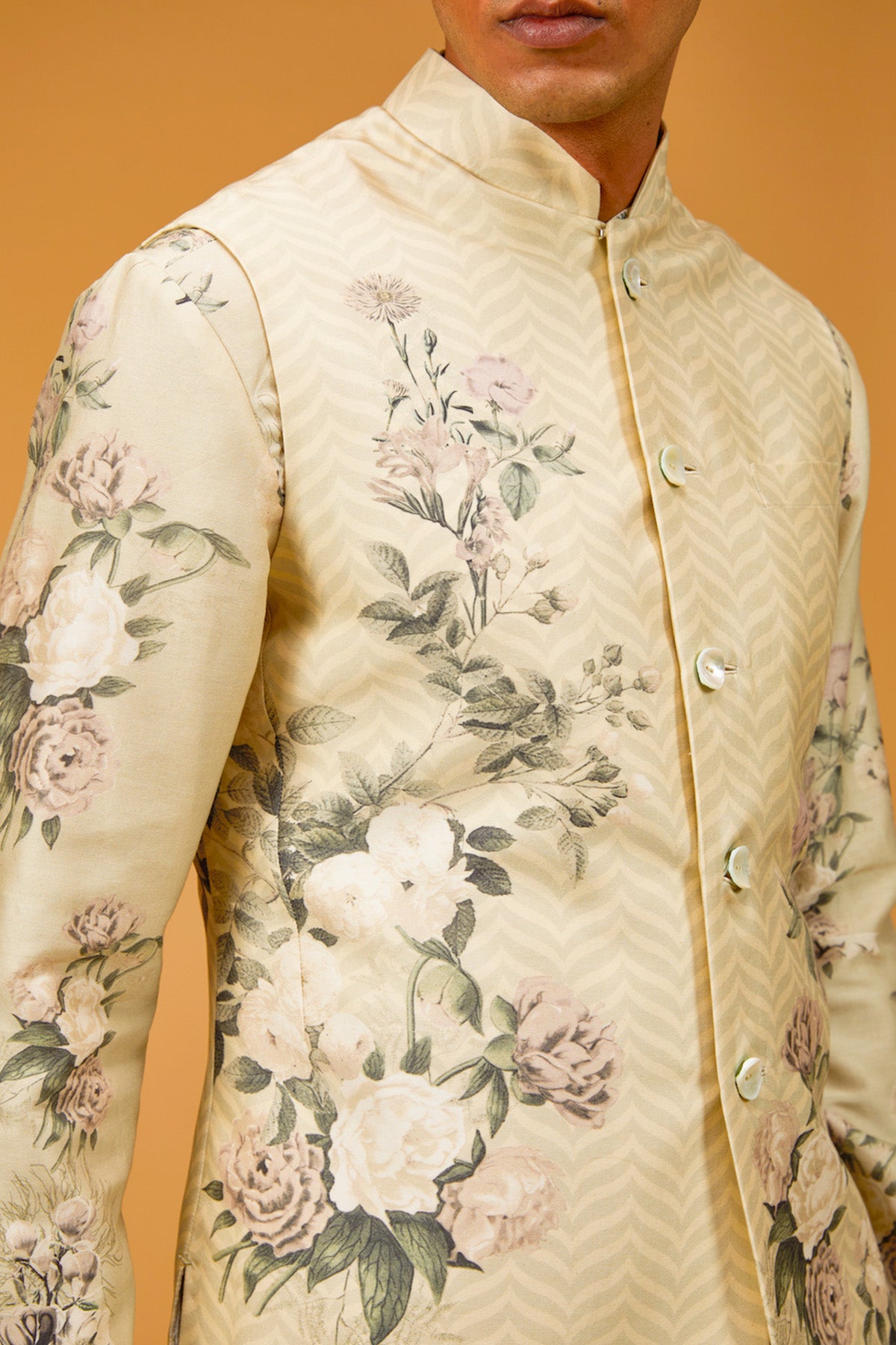 Digital Printed Bundi Kurta Set