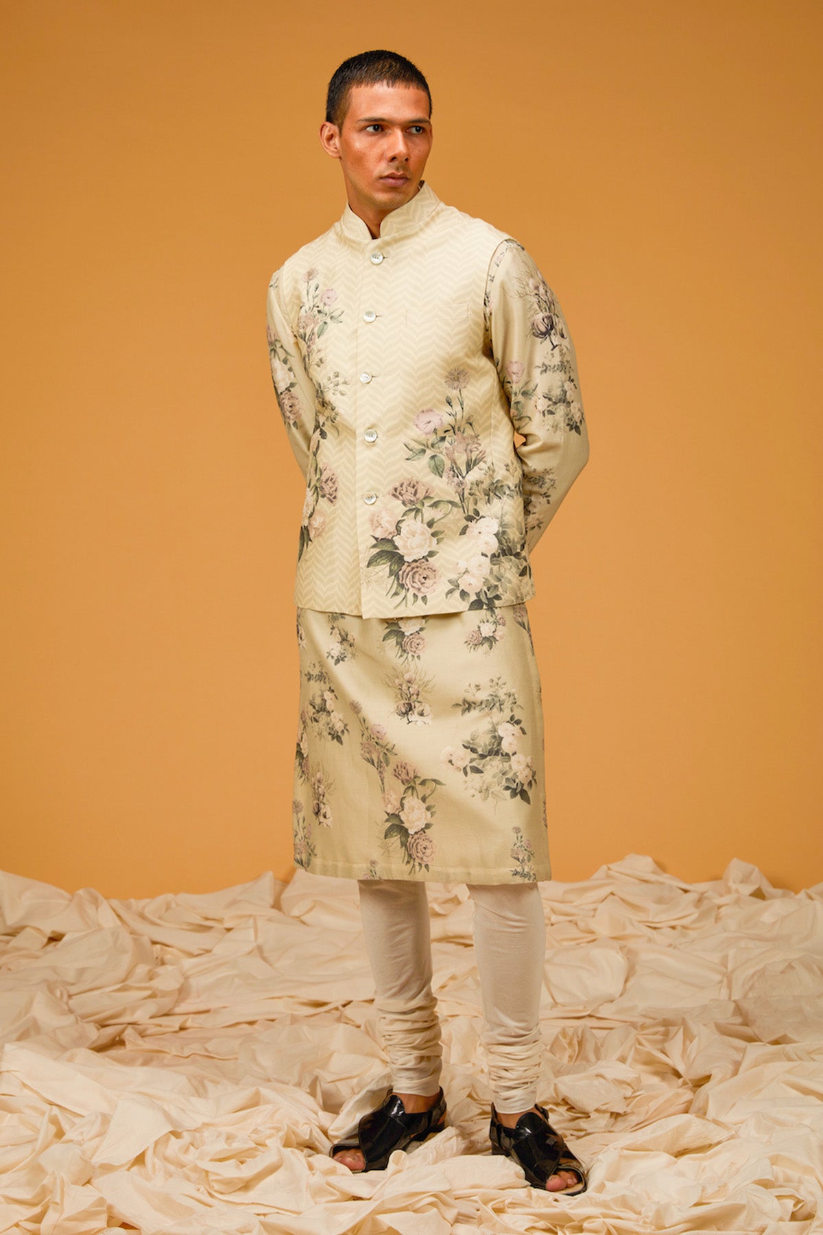 Digital Printed Bundi Kurta Set