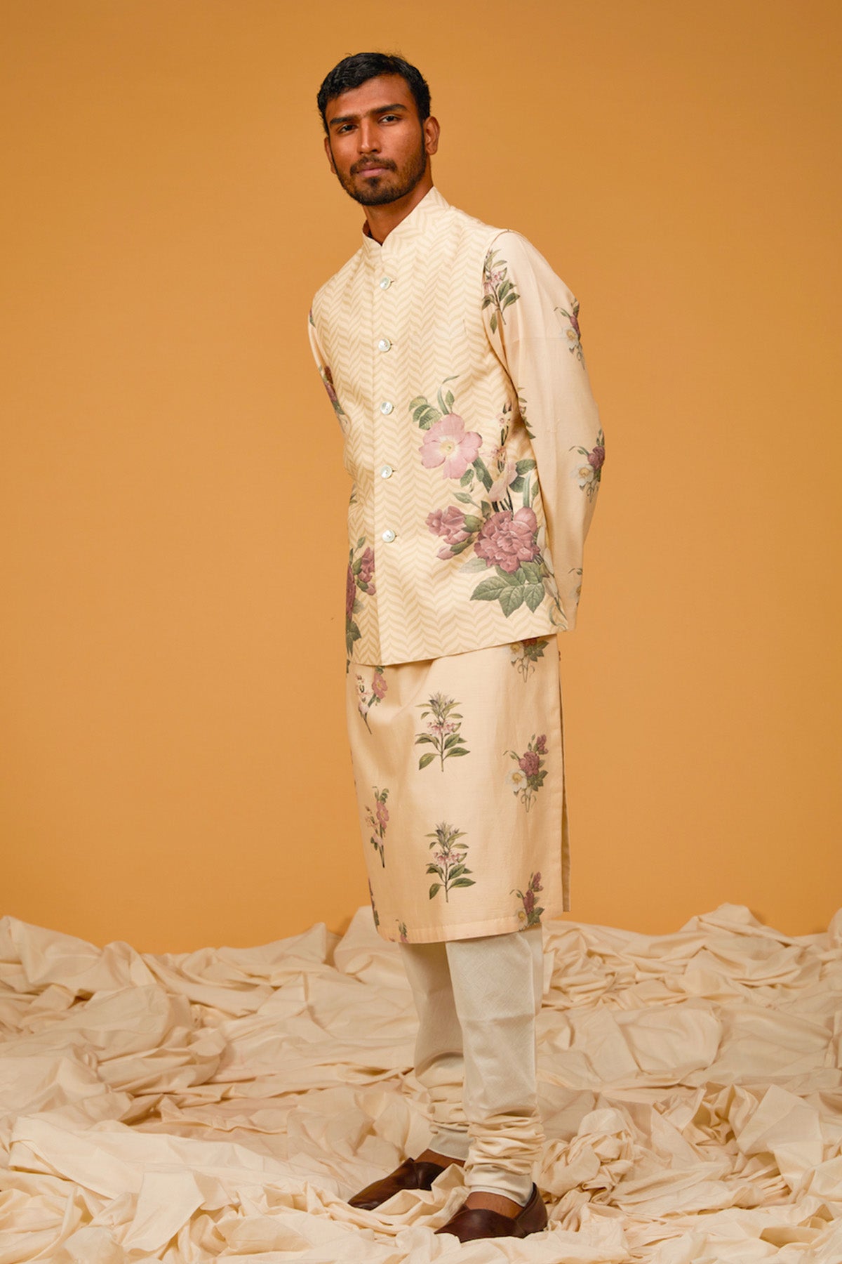 Digital Printed Bundi Kurta Set