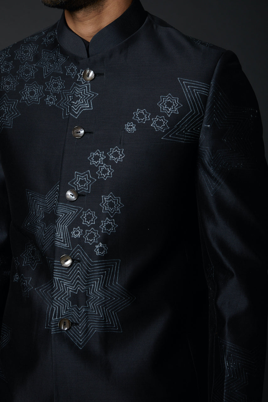 Indigo Blue Bandhgala
