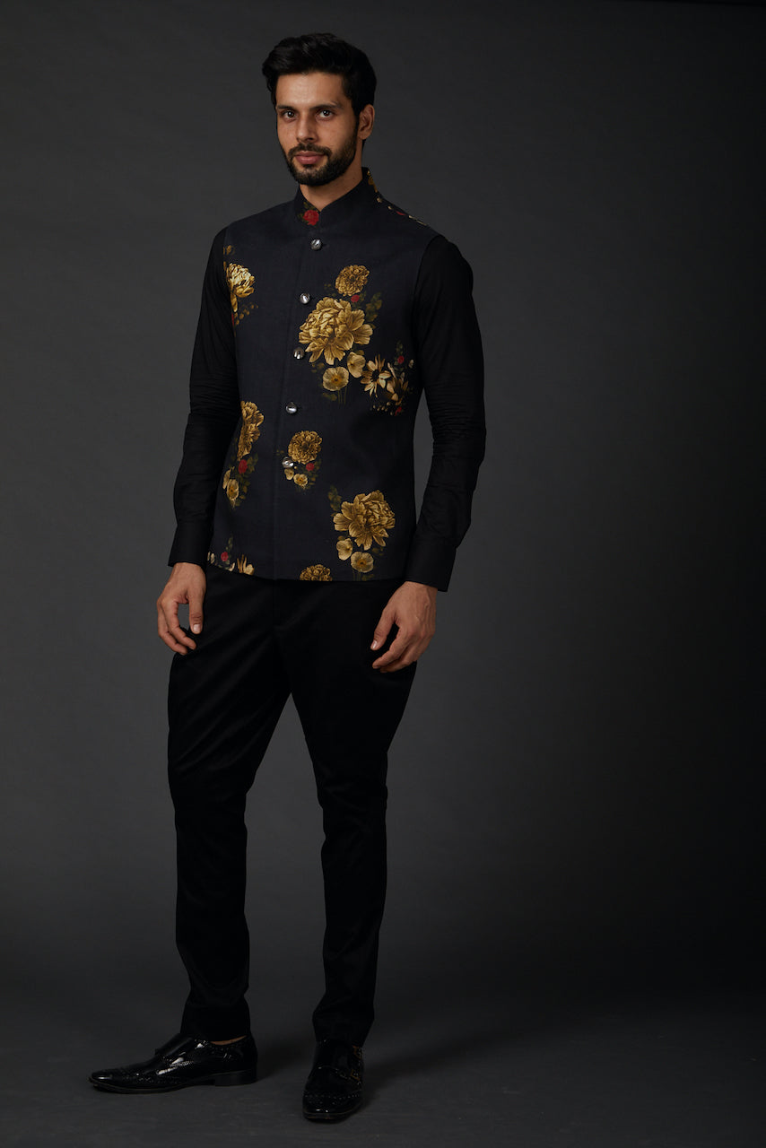 Indigo Digital Printed Jacket