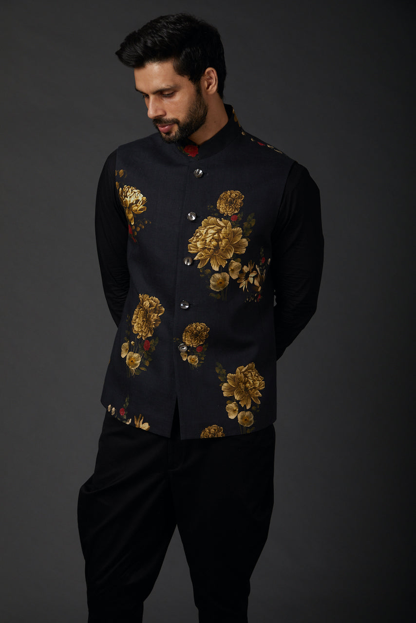 Indigo Digital Printed Jacket