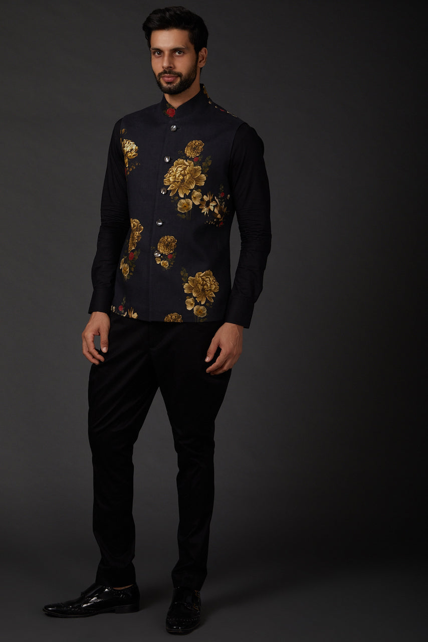 Indigo Digital Printed Jacket