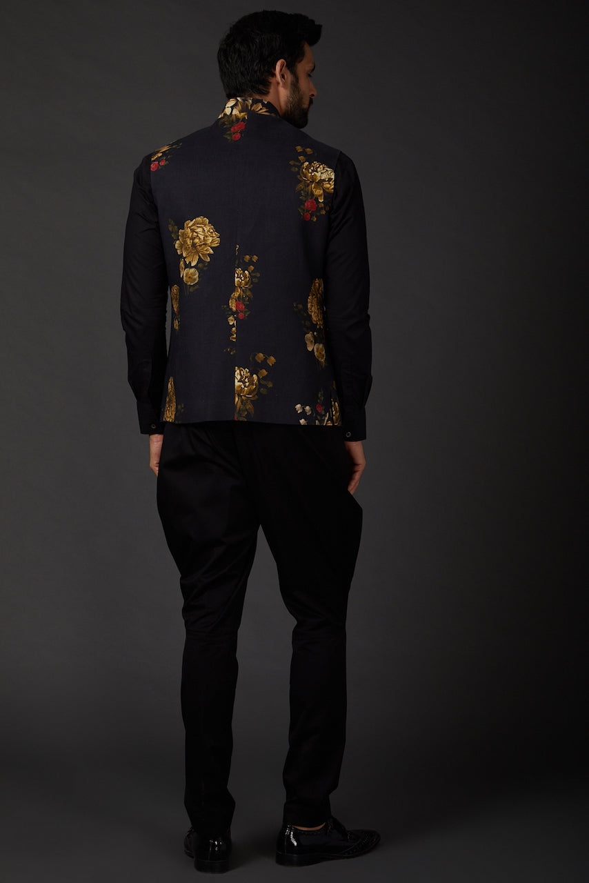 Indigo Digital Printed Jacket