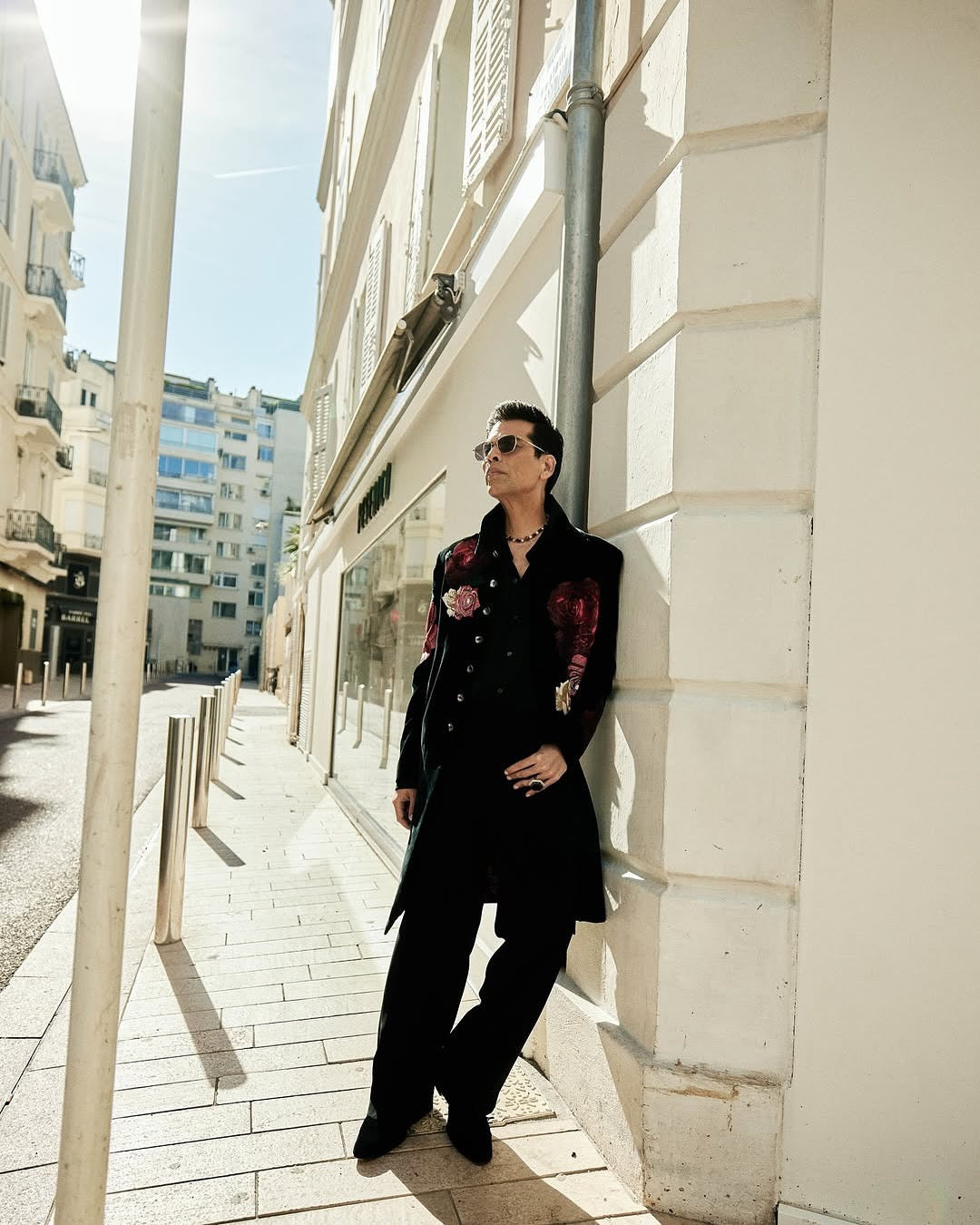 Karan Johar Inspired Silk Velvet Embroidered Sherwani by Rohit Bal