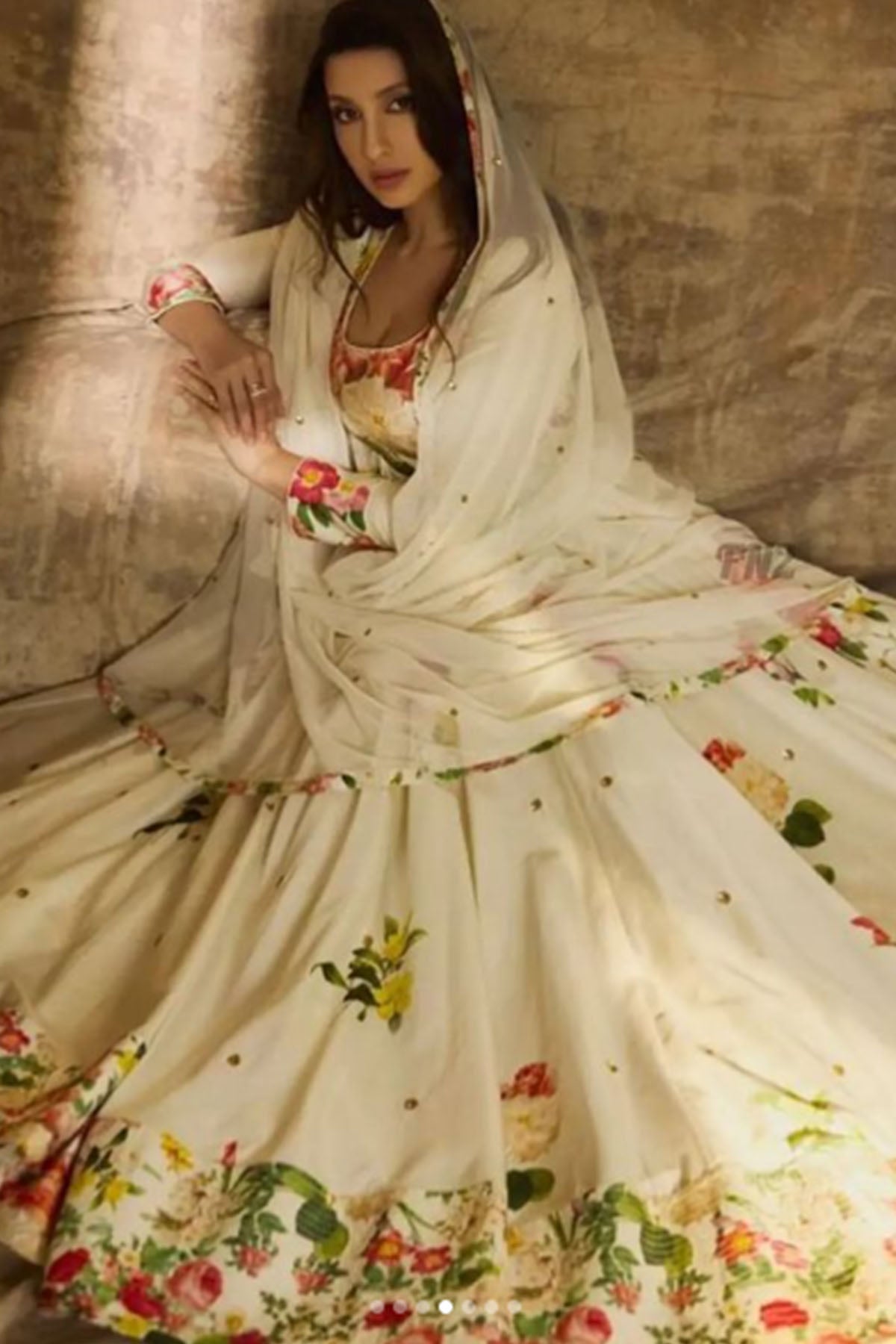 Women's Floral Multicolour Anarkali Set