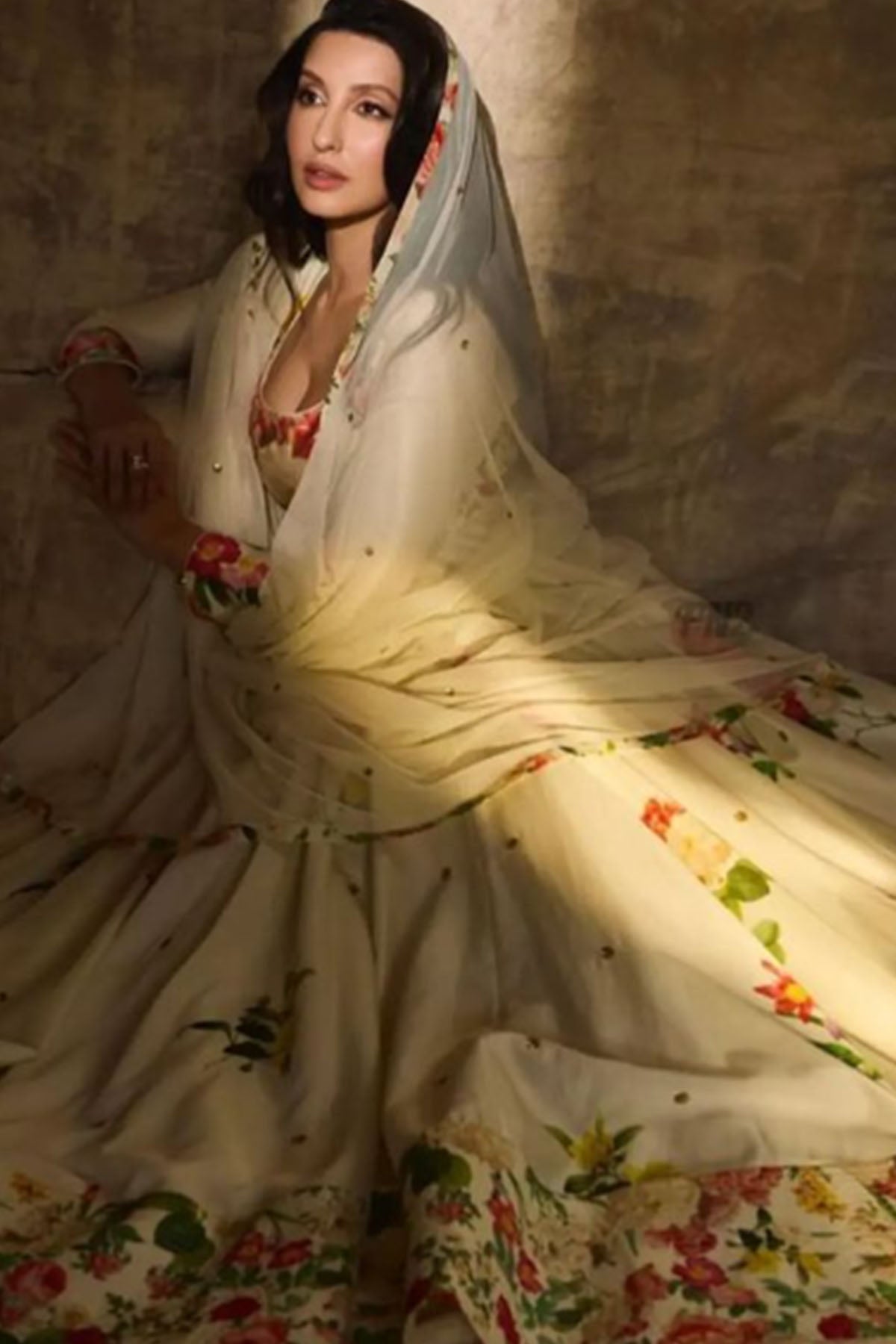Women's Floral Multicolour Anarkali Set