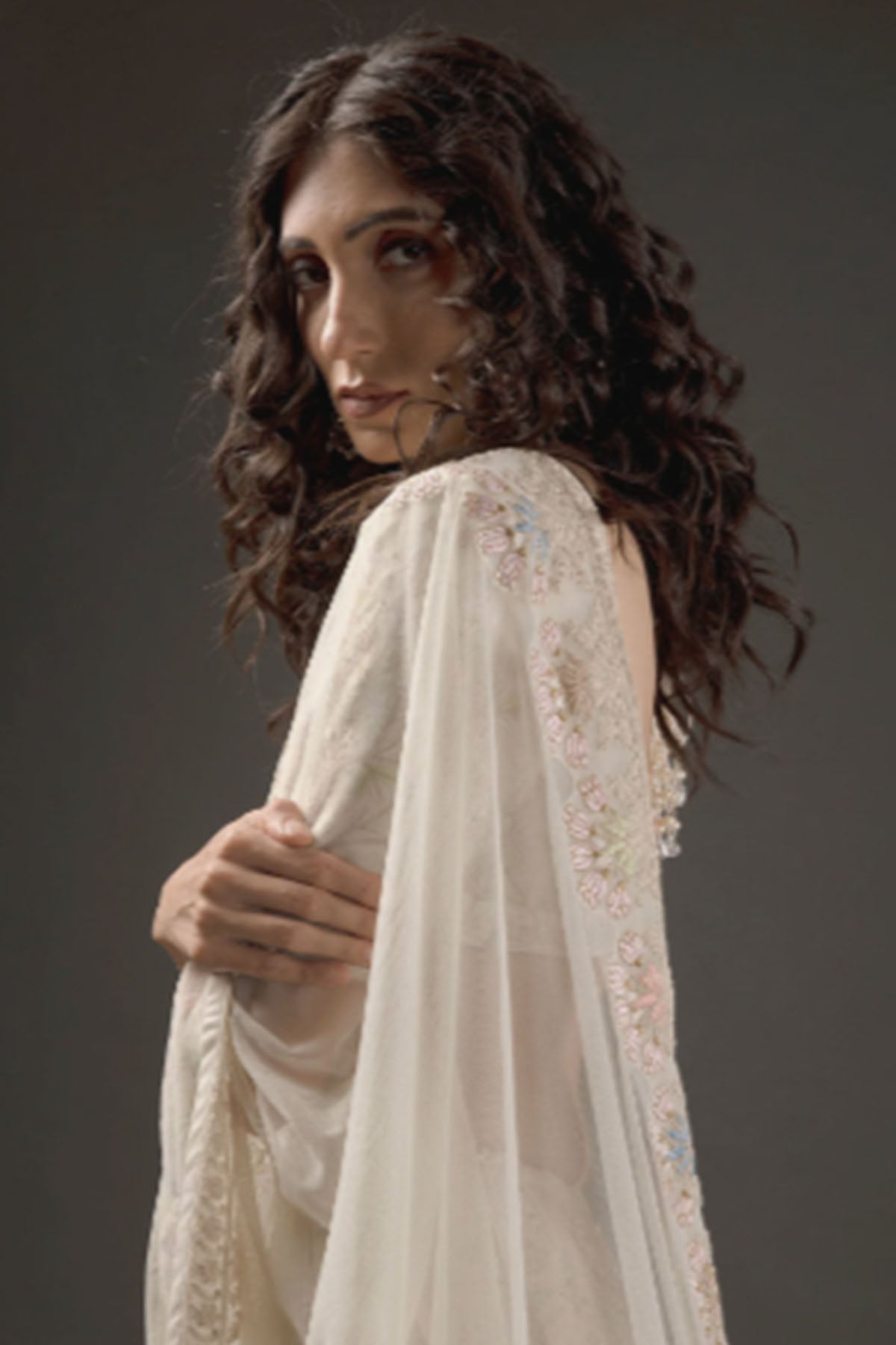 Women's Ivory Embroidered Lehenga Set