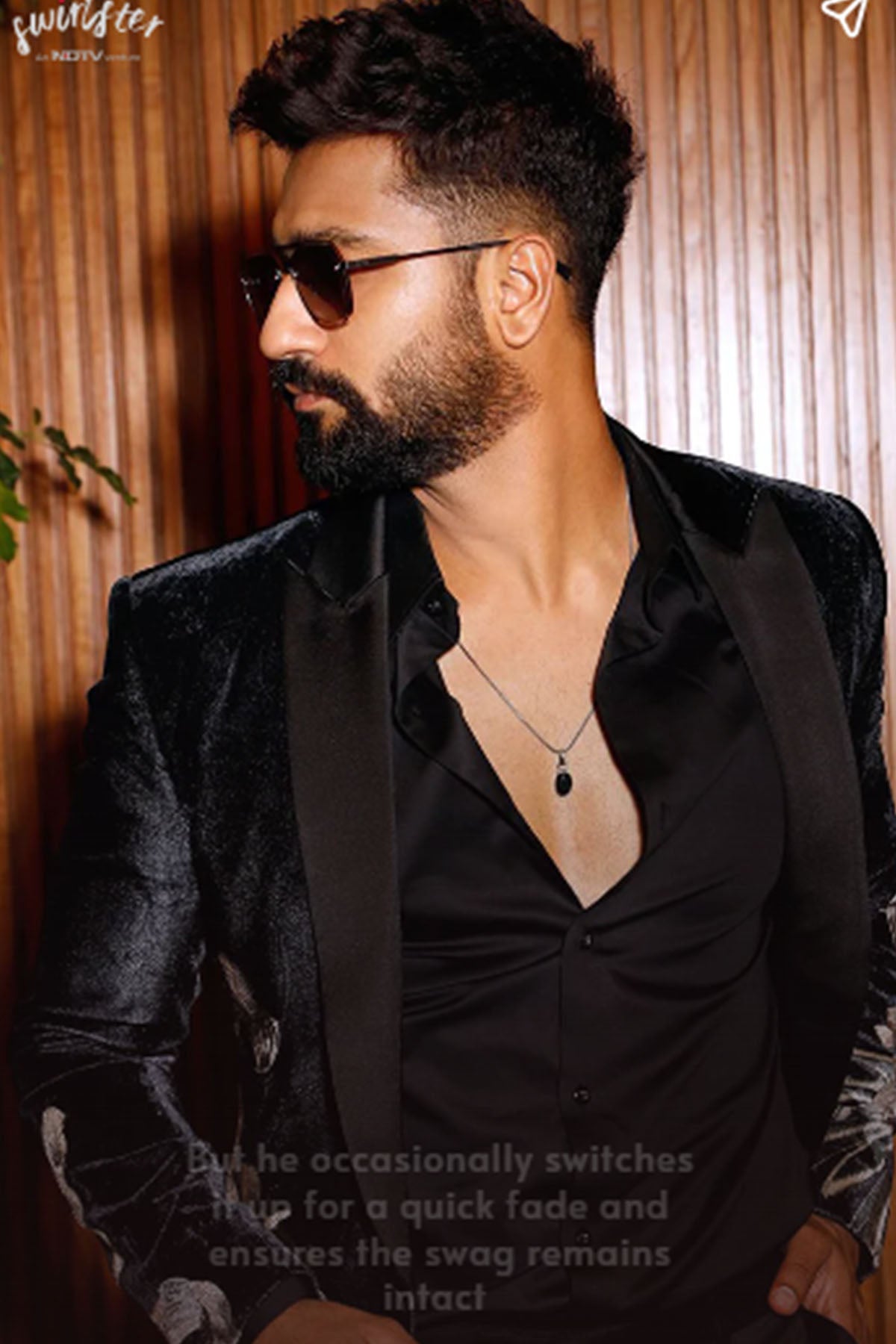 Black Velvet Tuxedo With Floral Embroidery