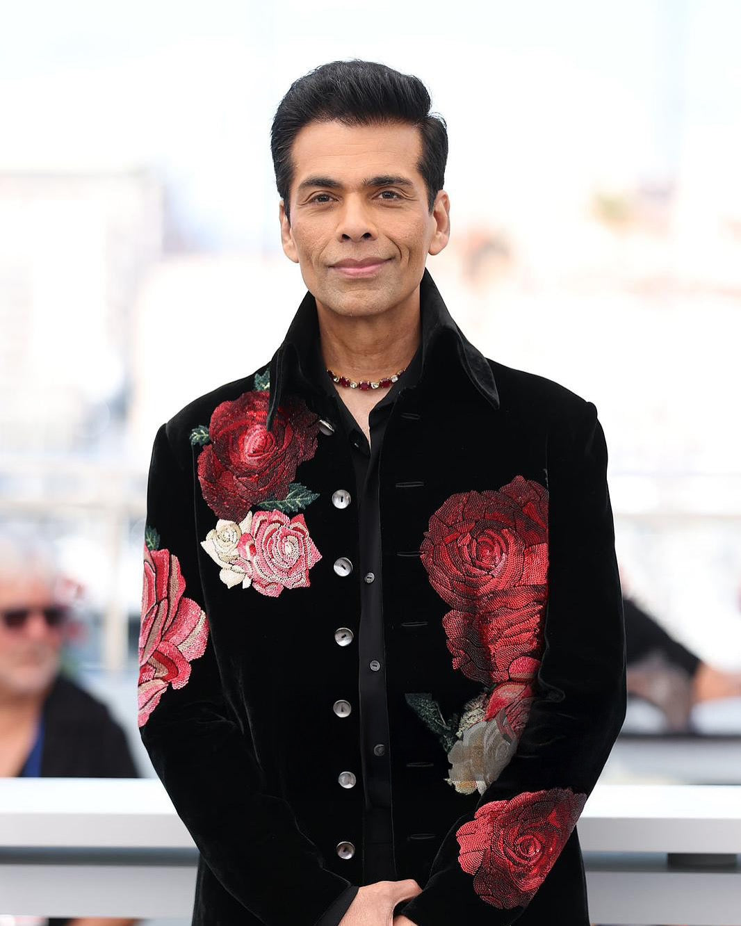 Karan Johar Inspired Silk Velvet Embroidered Sherwani by Rohit Bal