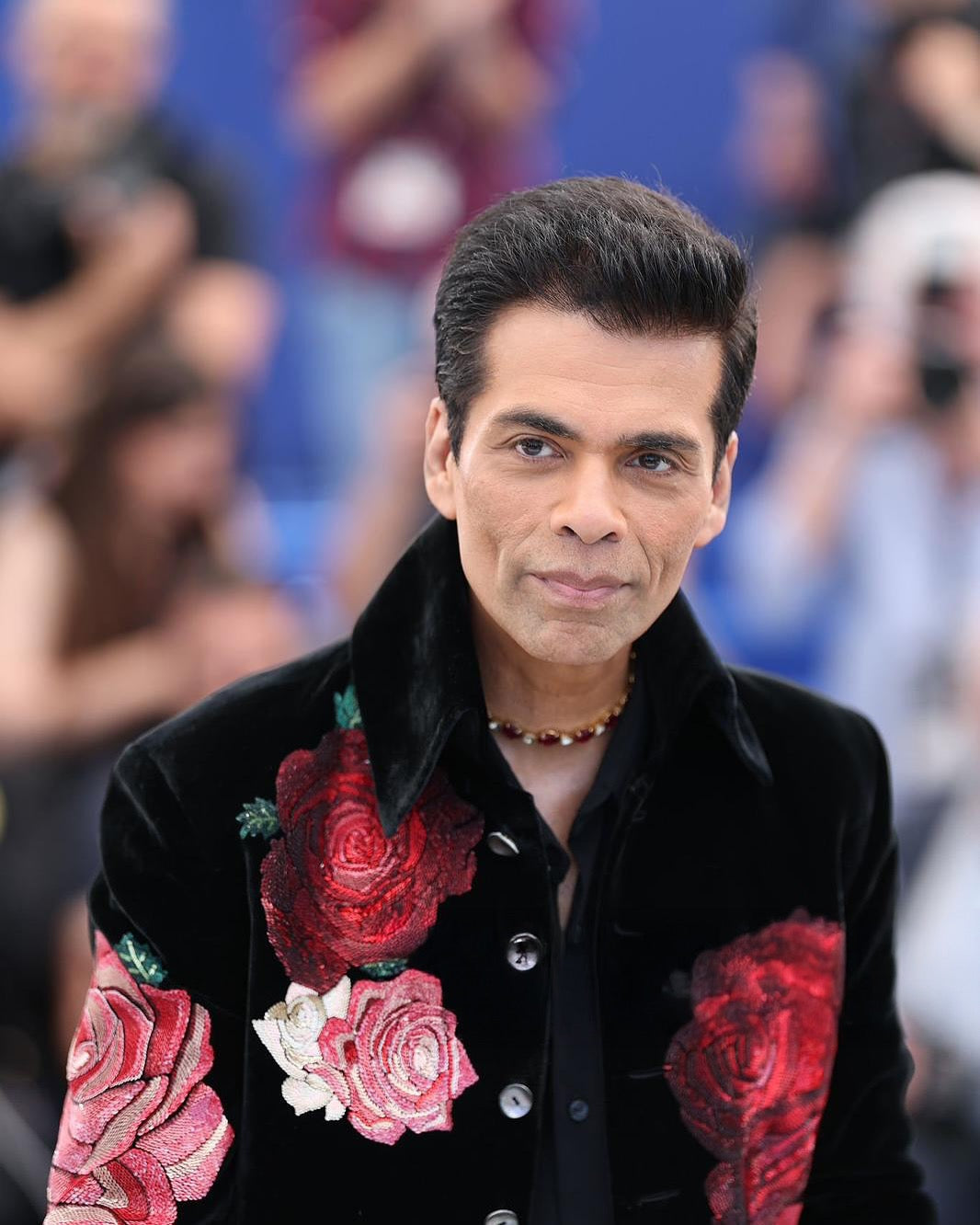 Karan Johar Inspired Silk Velvet Embroidered Sherwani by Rohit Bal