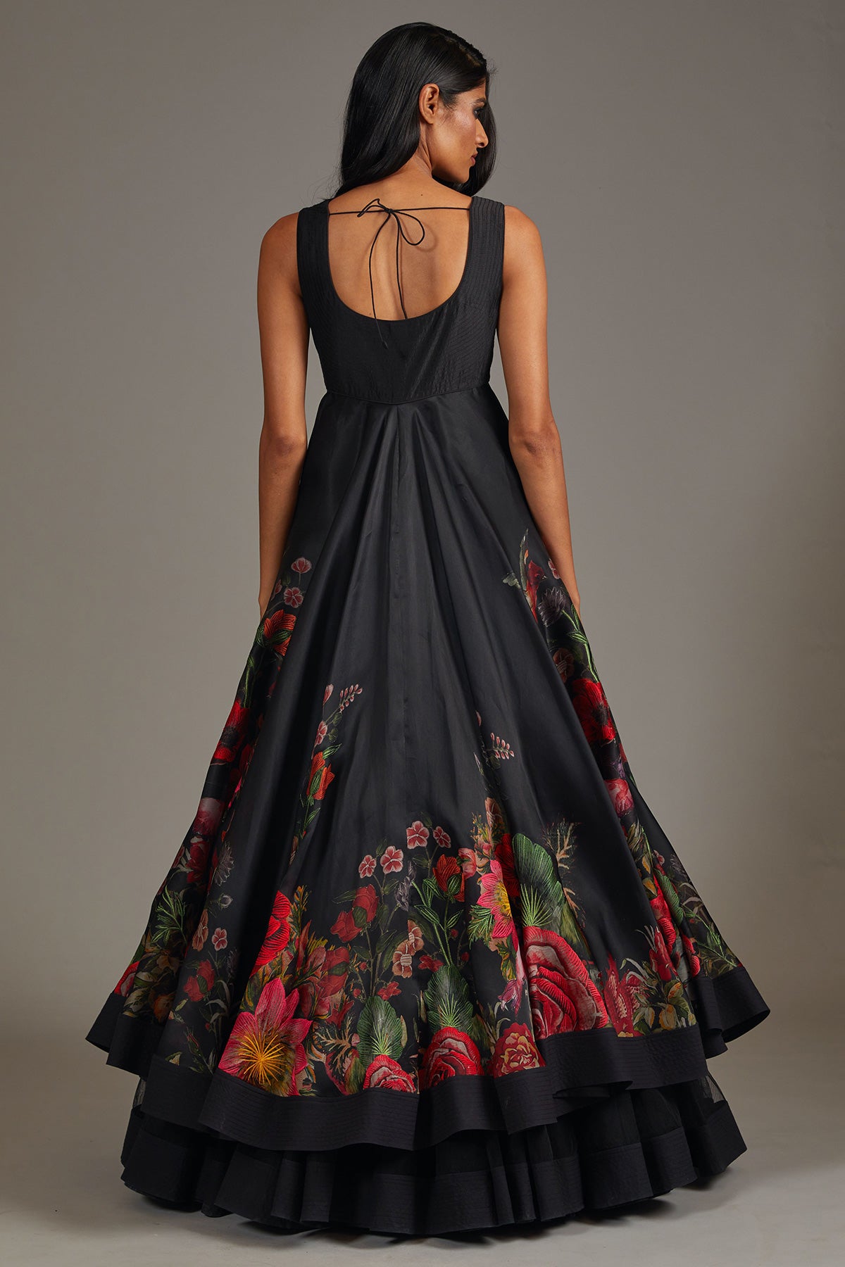 Organza Anarkali Set With Digital Print