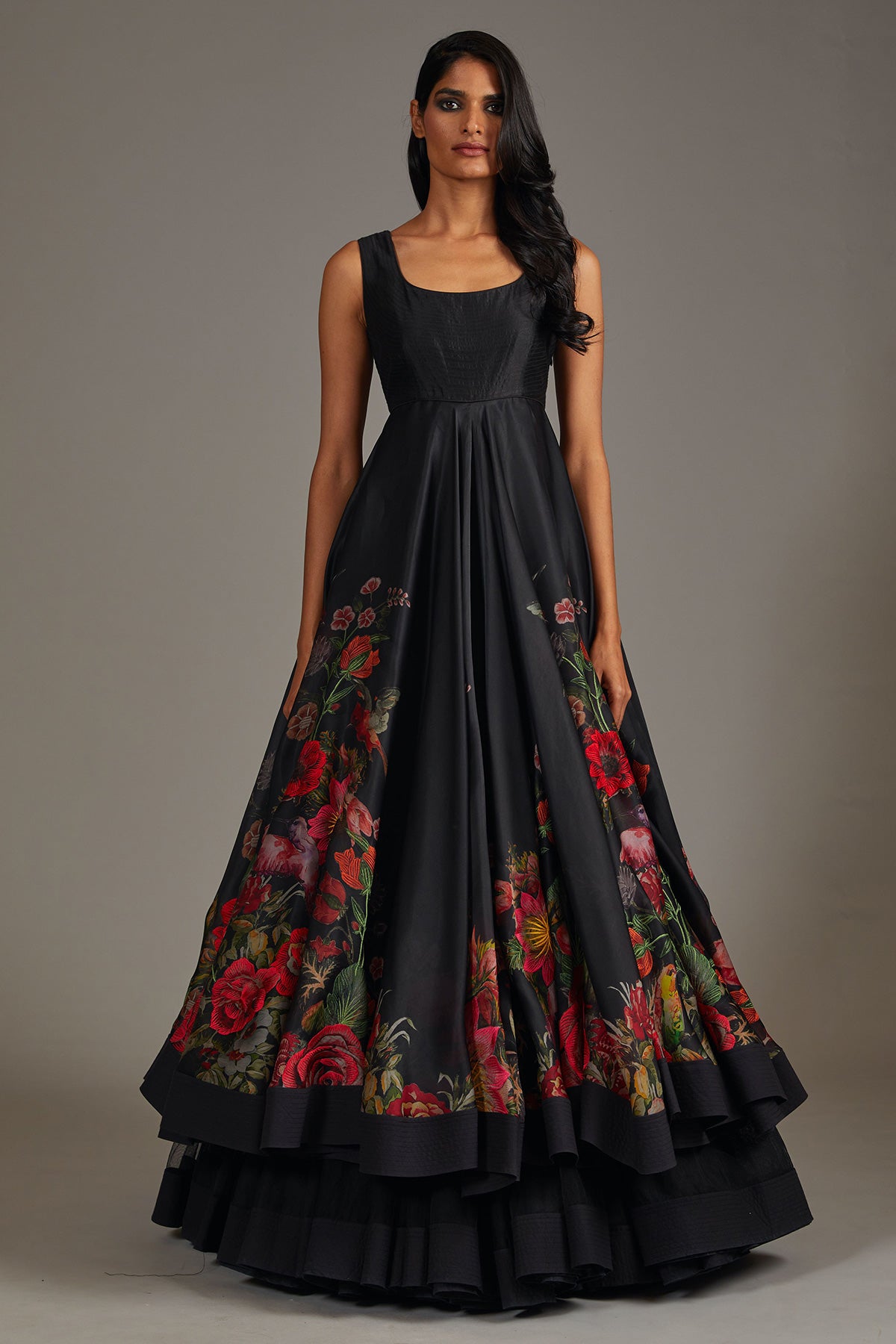 Organza Anarkali Set With Digital Print