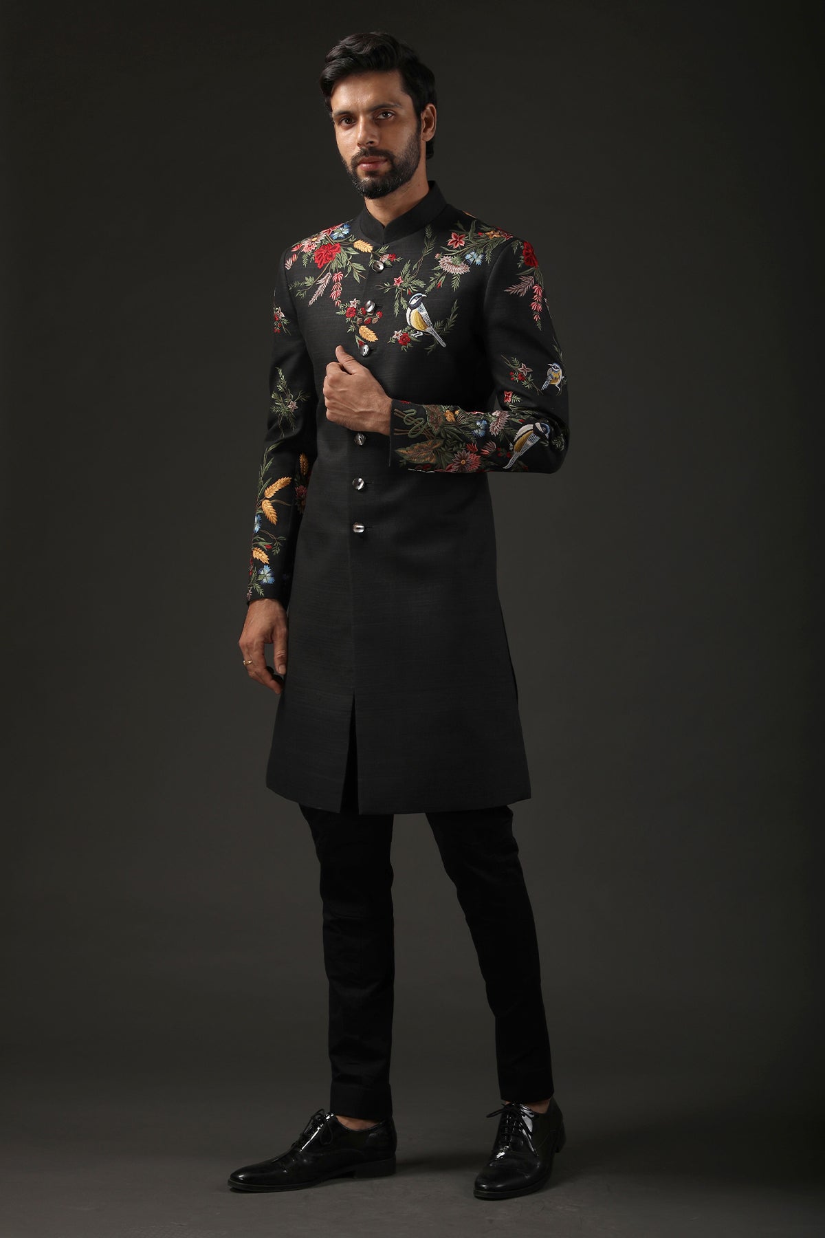 Stylish Embroidered Men Sherwani - SHR-03