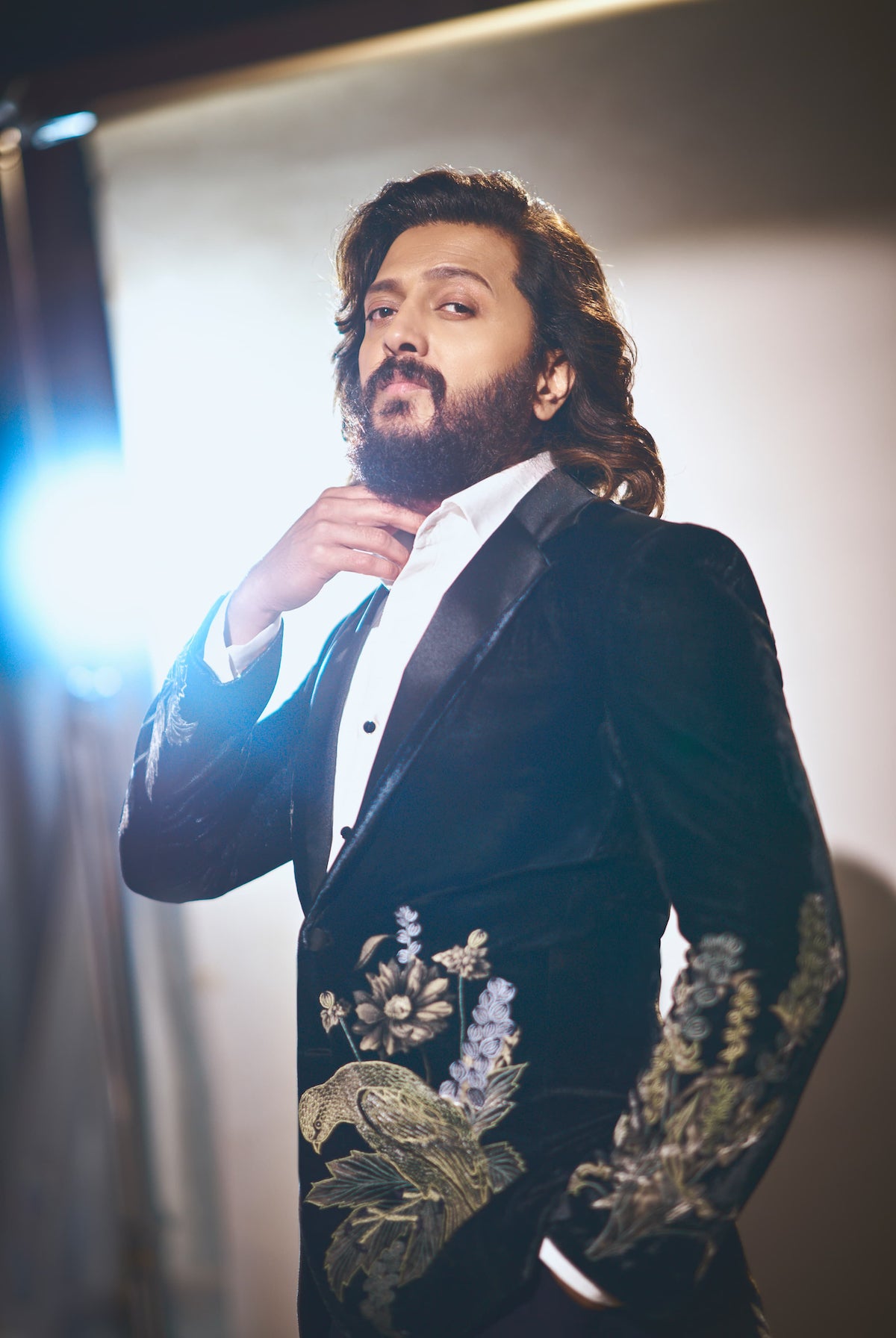 Riteish Deshmukh in Rohit Bal Velvet Tuxedo with Resham Embroidery