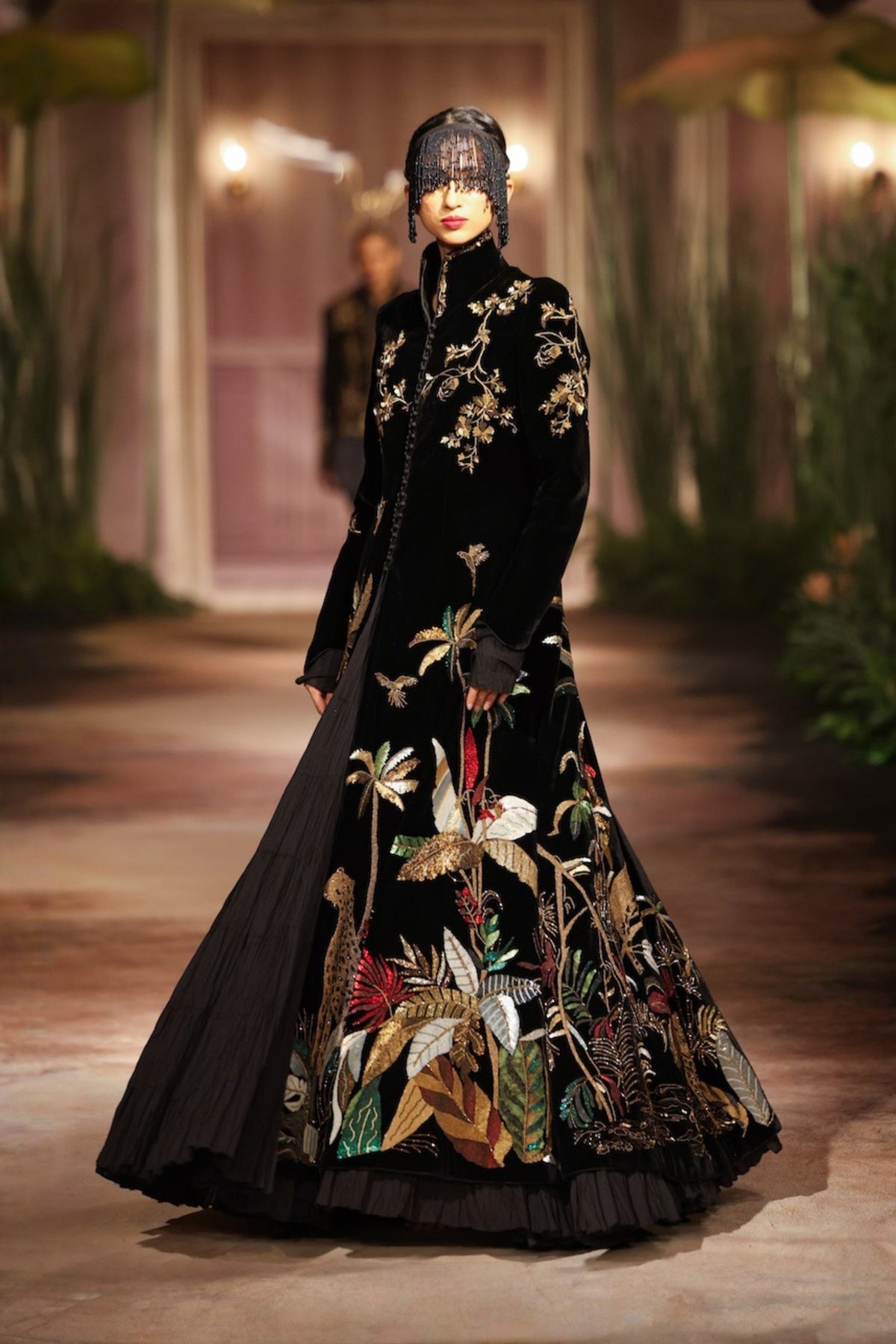 Black Velvet Long Jacket