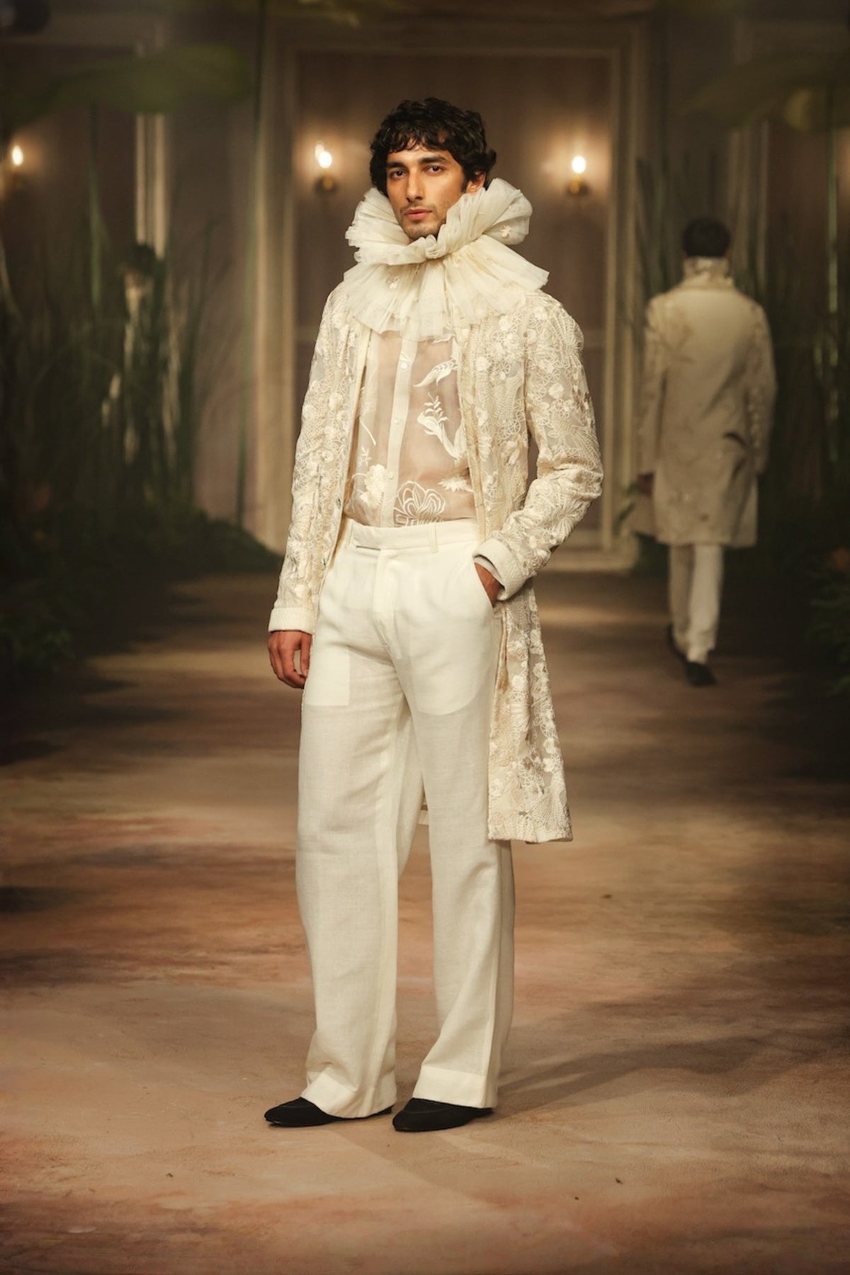 Ivory Net Mens Sherwani