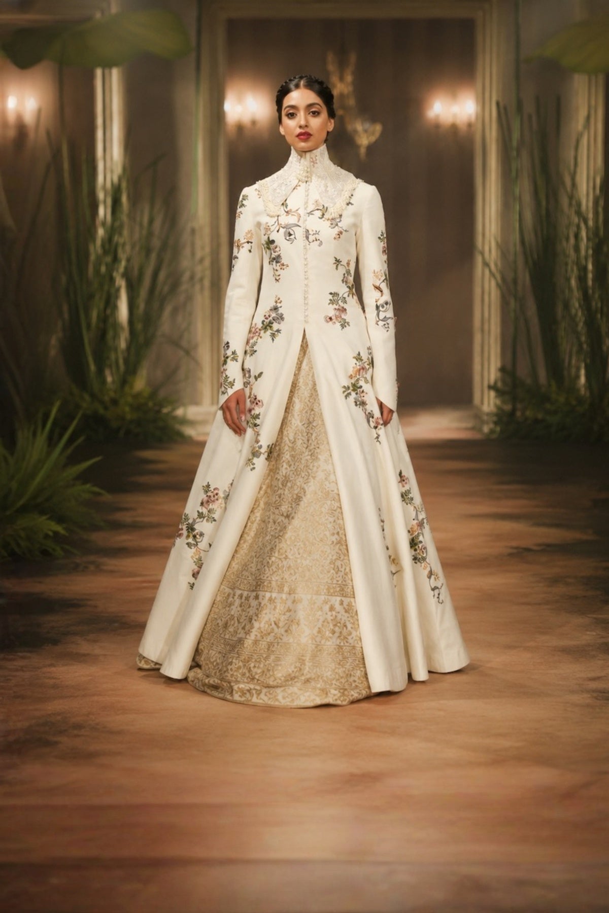 Ivory Matka Long Jacket