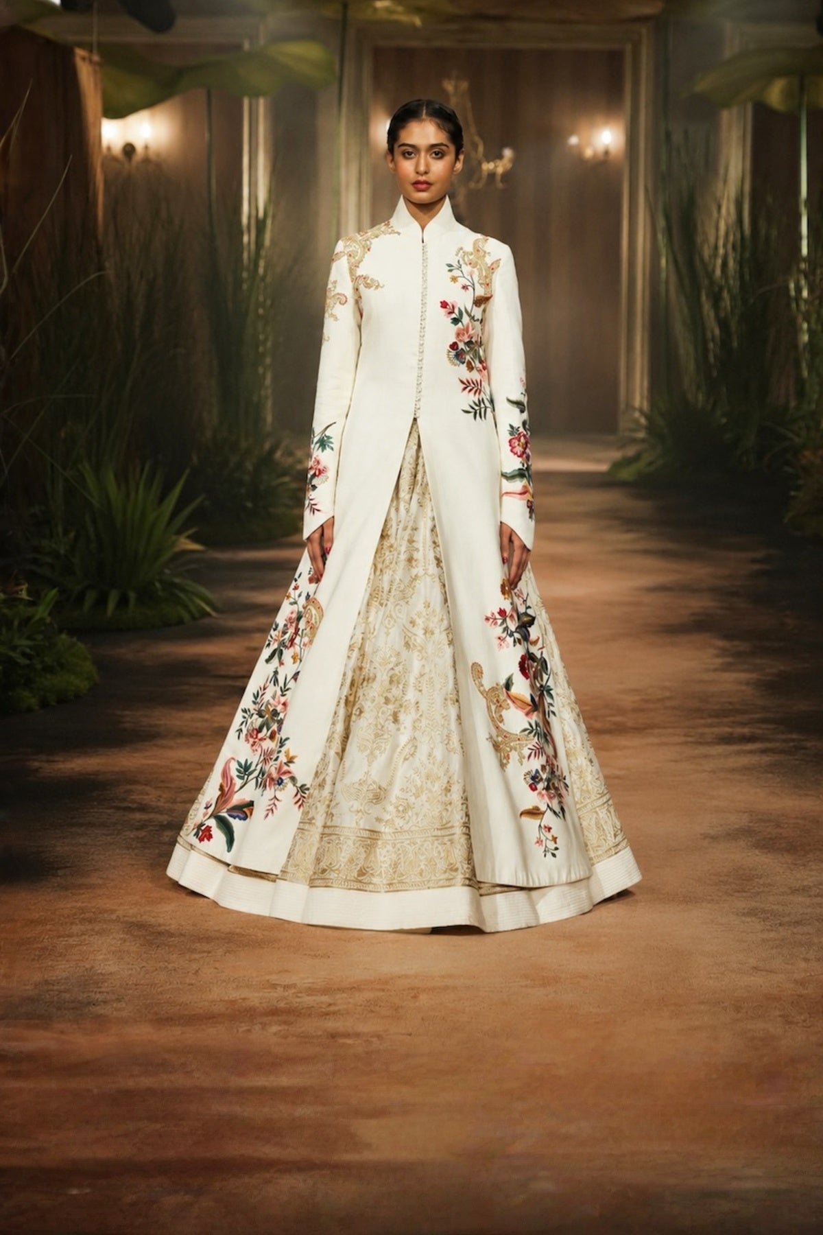 Ivory Matka Long Jacket