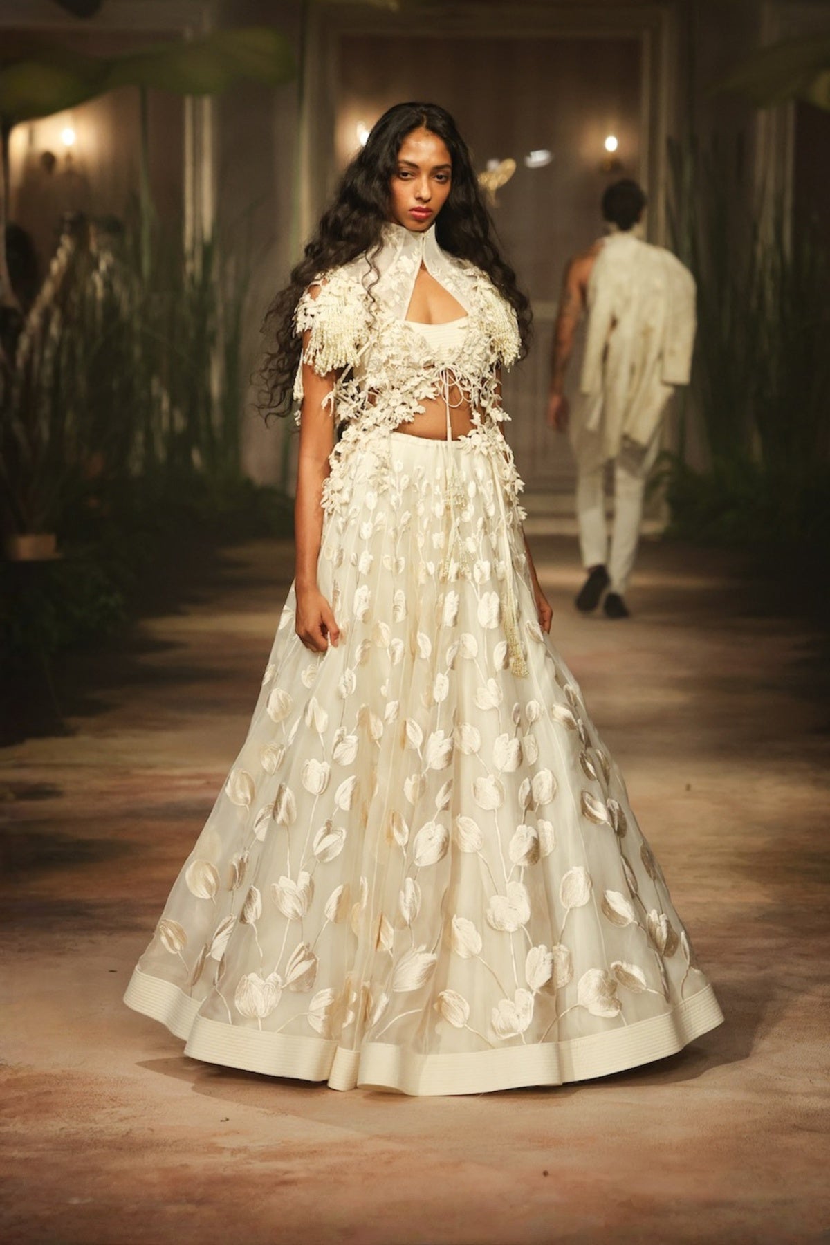 Ivory Organza Skirt Set