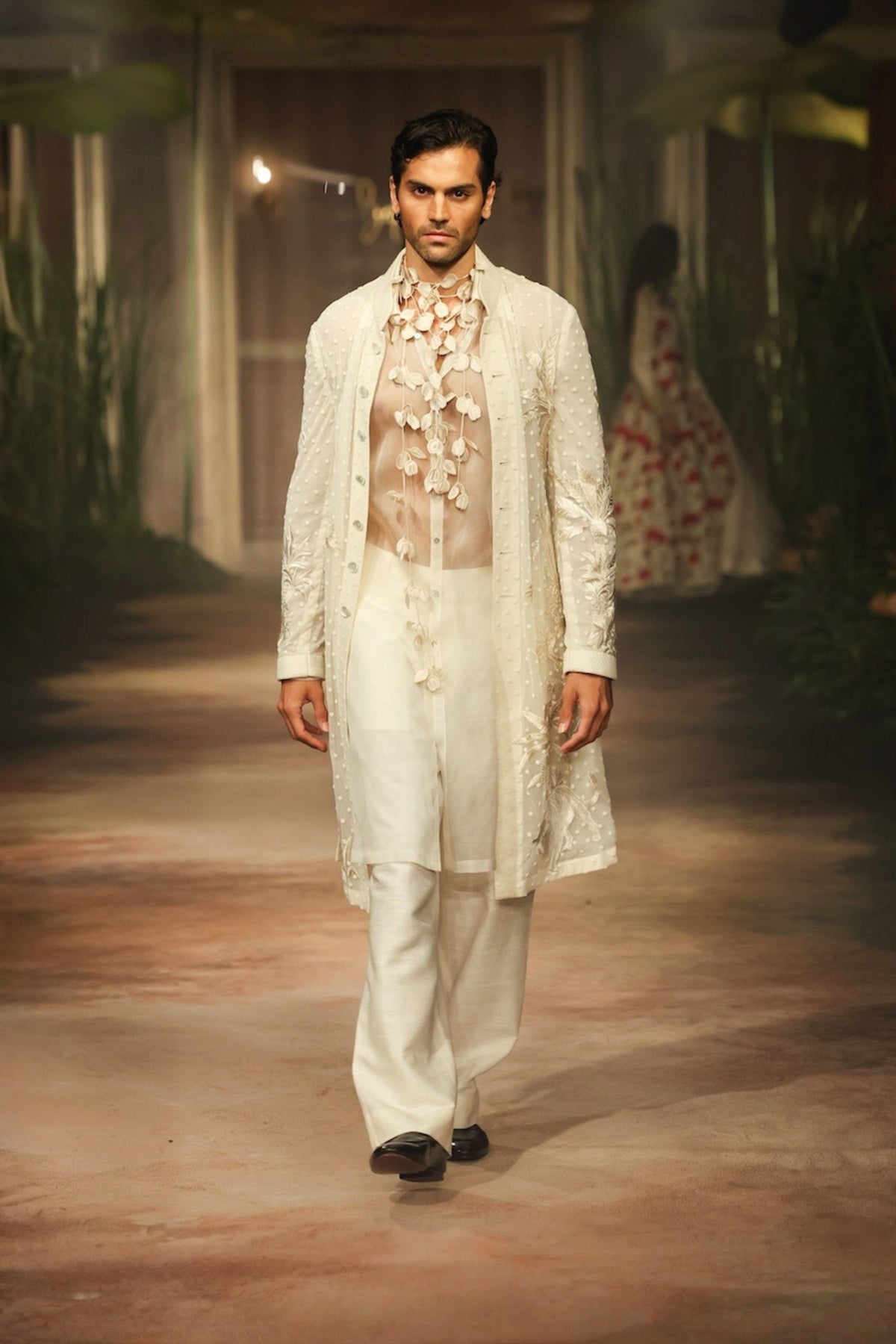 Ivory Net Mens Sherwani