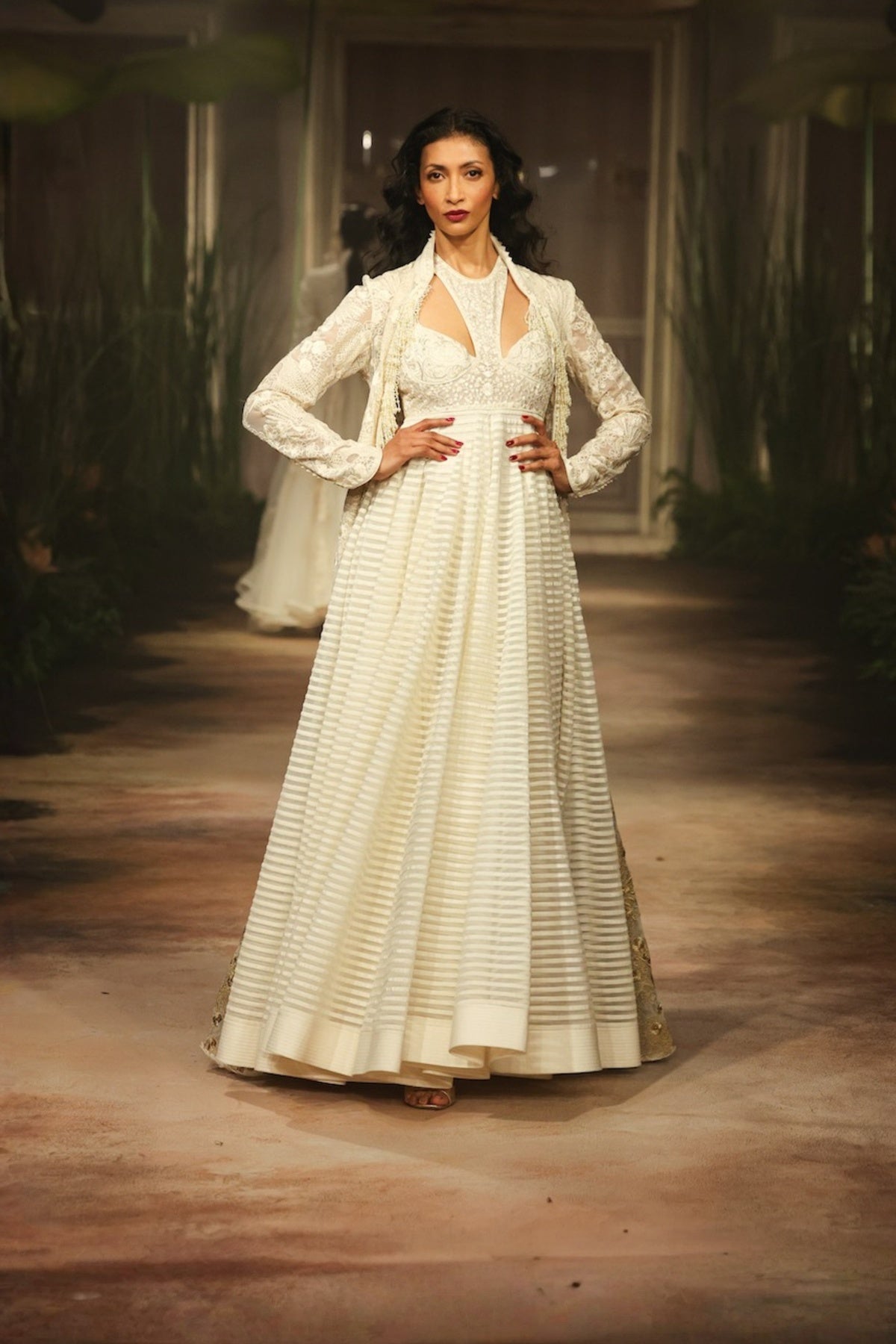 Ivory Matka Long Jacket