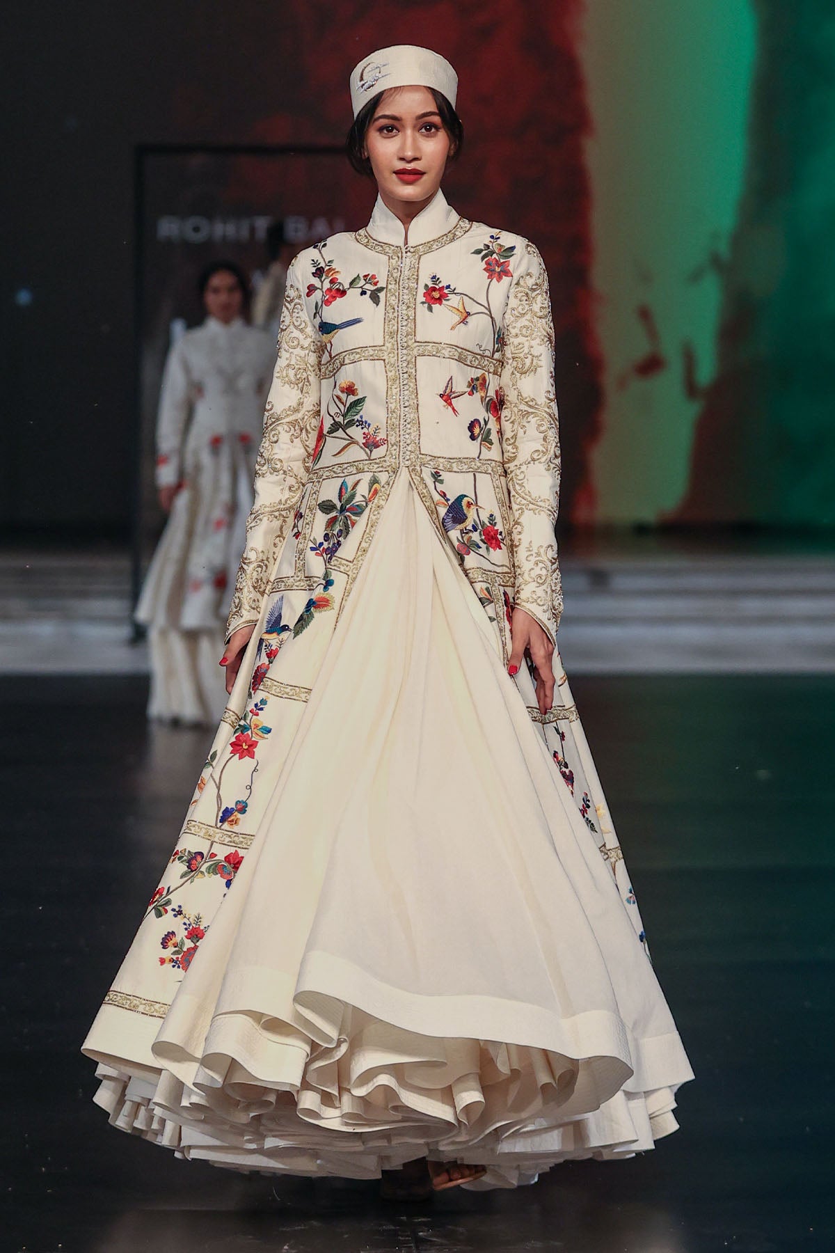 Elegant Chanderi Long Jacket With Resham Embroidery