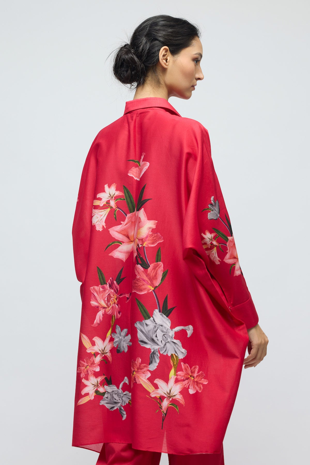 Floral printed Chanderi Tunic