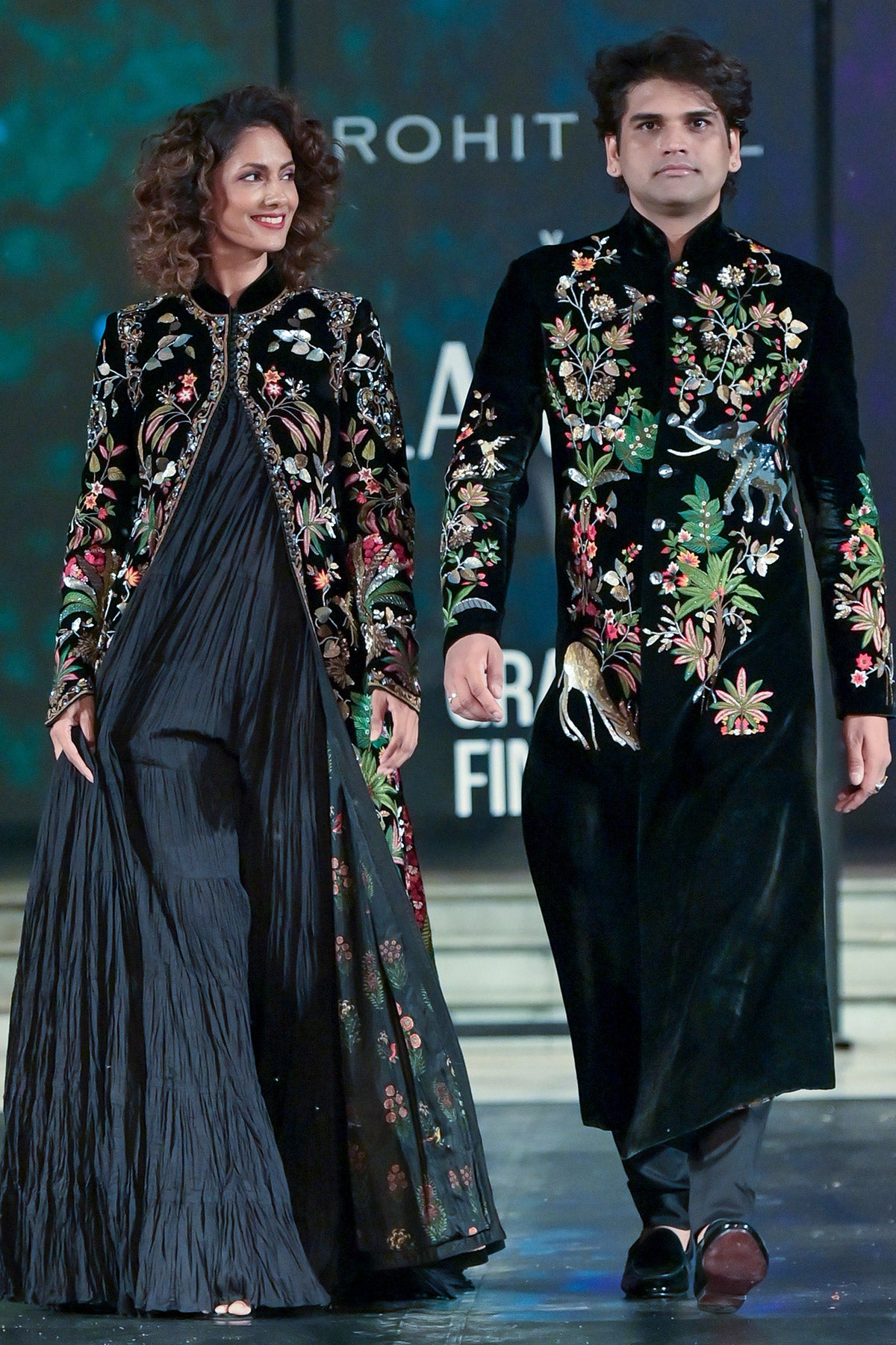 Silk Velvet Hand & Machine Embroidered Sherwani