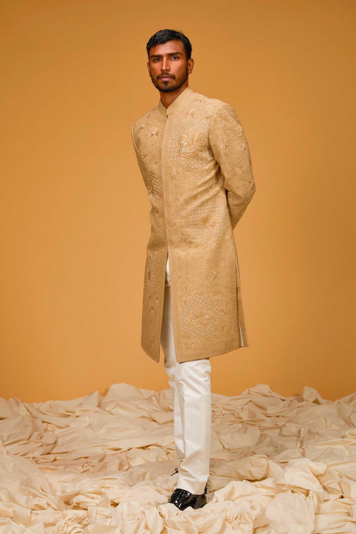 Men's Gold Sherwani