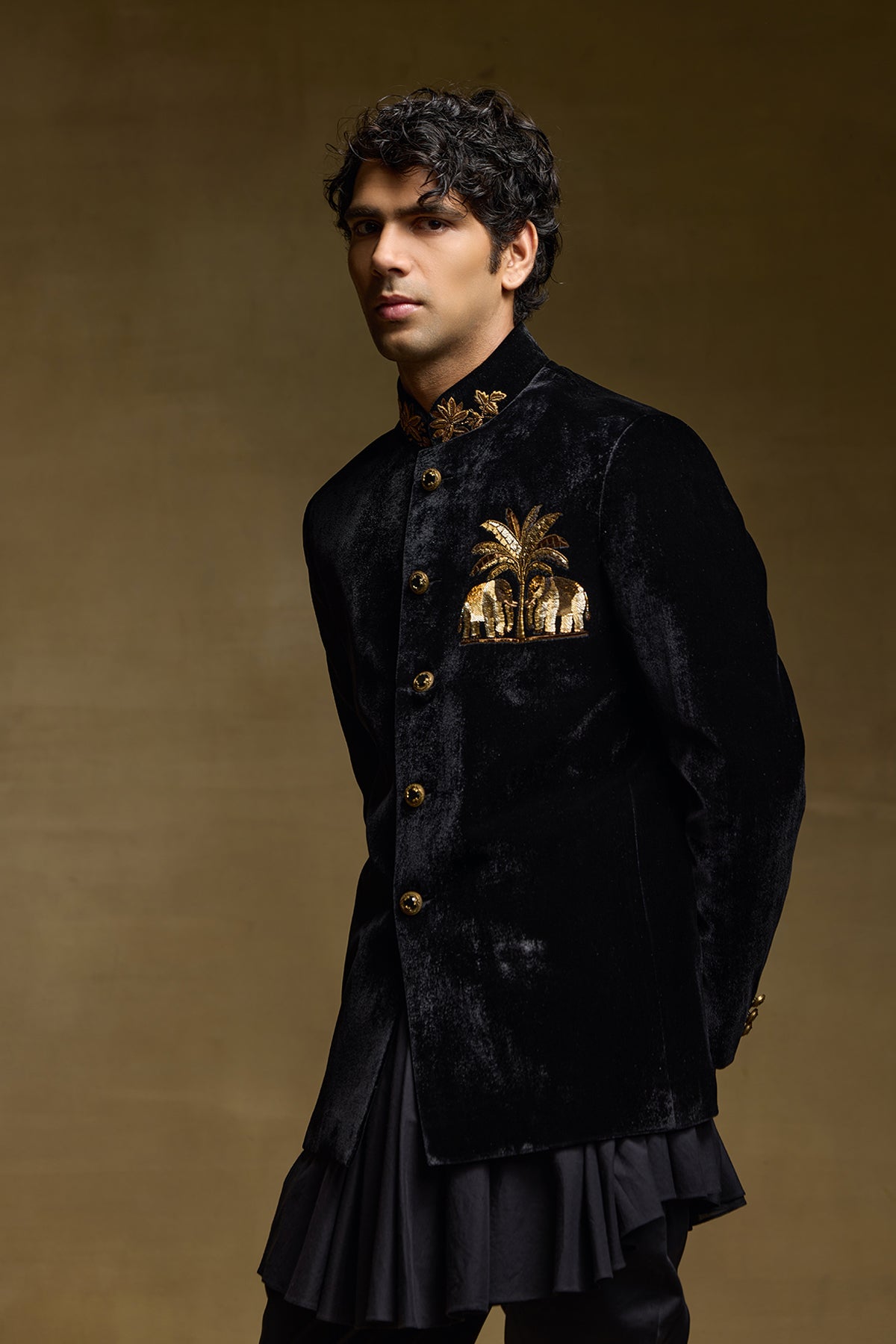 Black Prestige Mens Bandgala