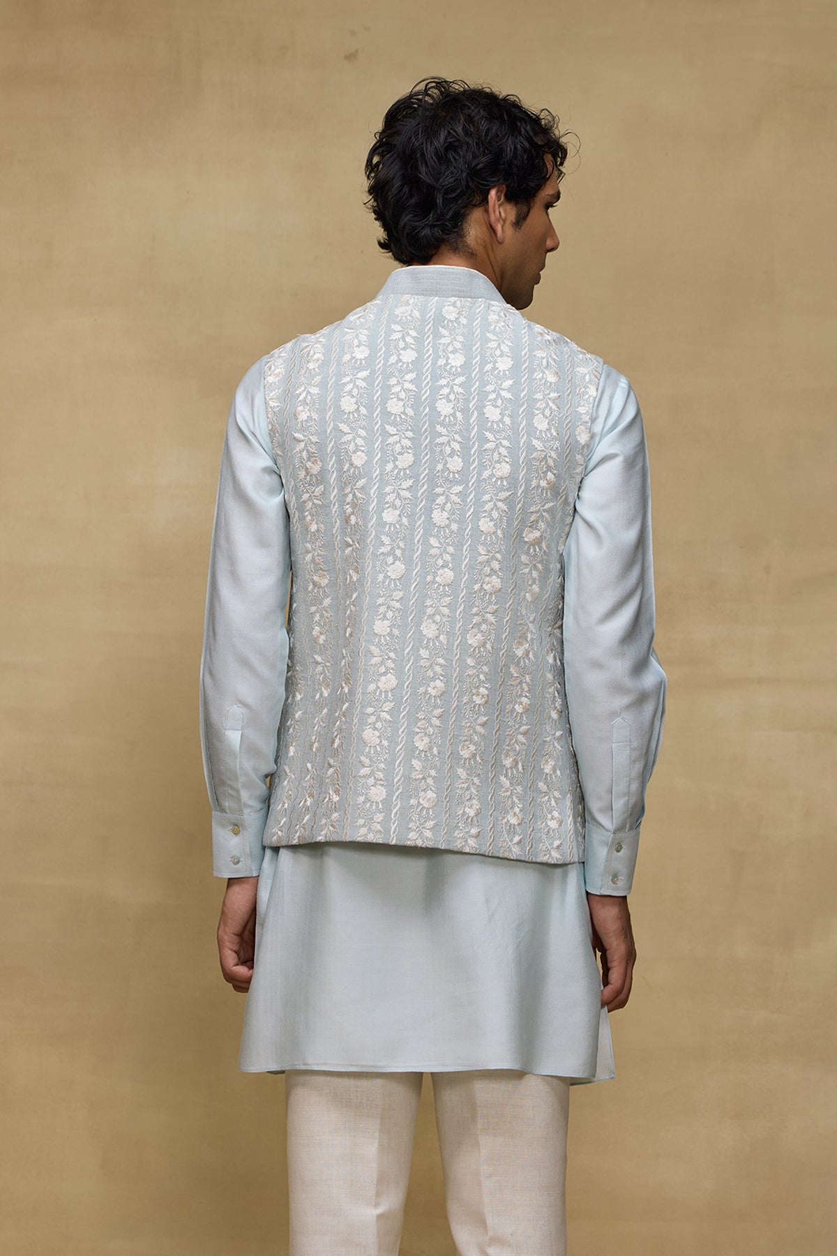 Powder Blue Luxe Mens Bundi