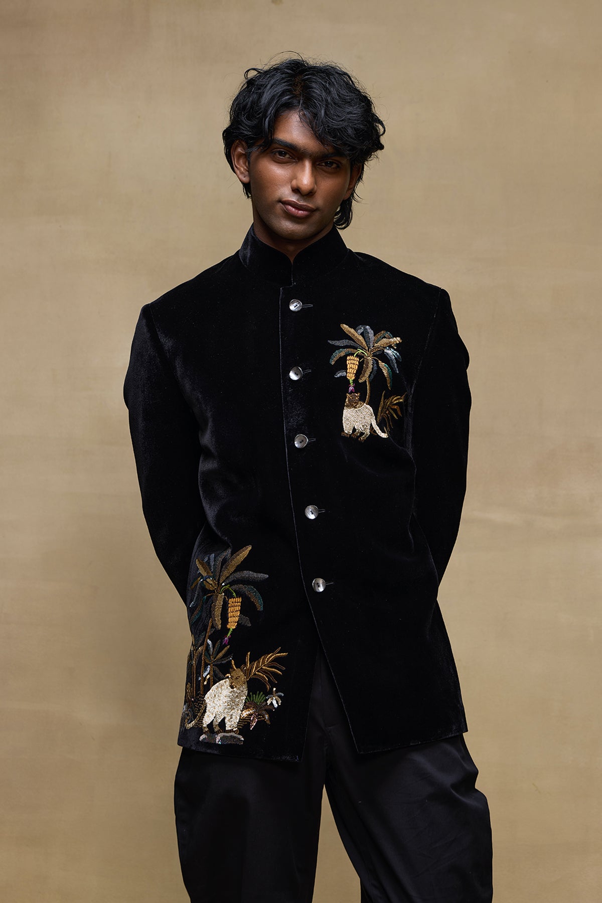 Black Monarch Mens Bandgala