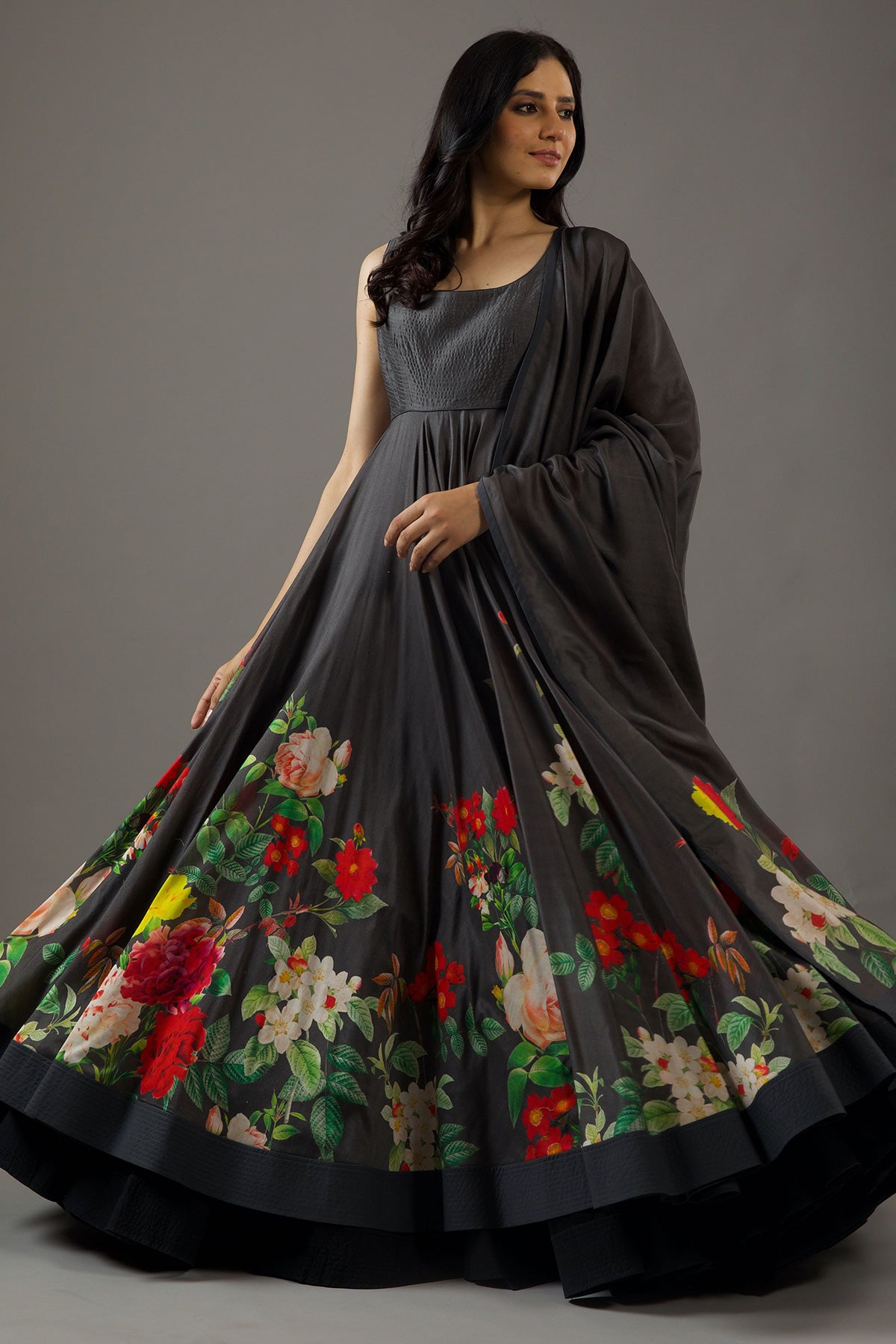 Floral Multicolour Anarkali Set