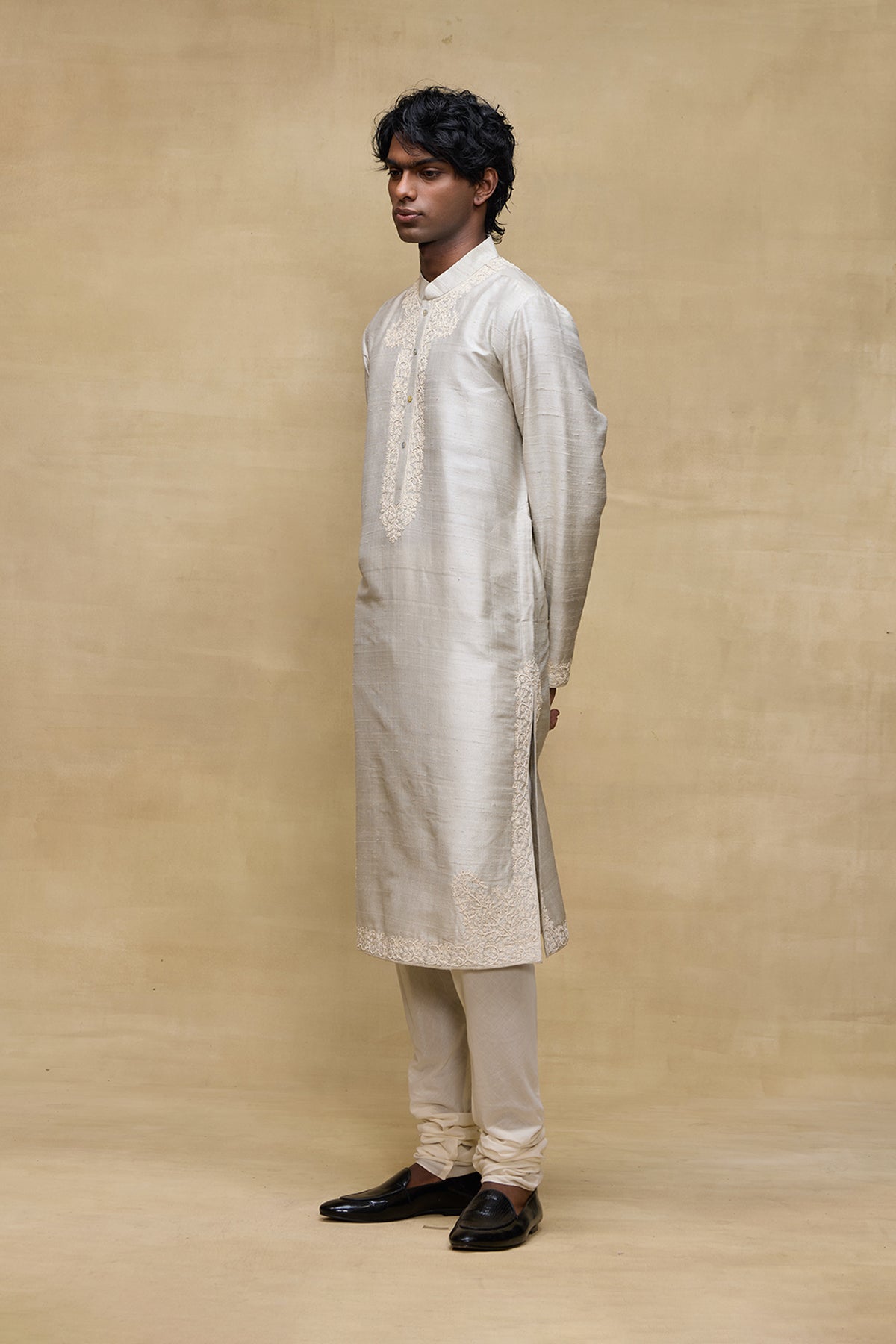 Light Grey Heritage Mens Kurta Set